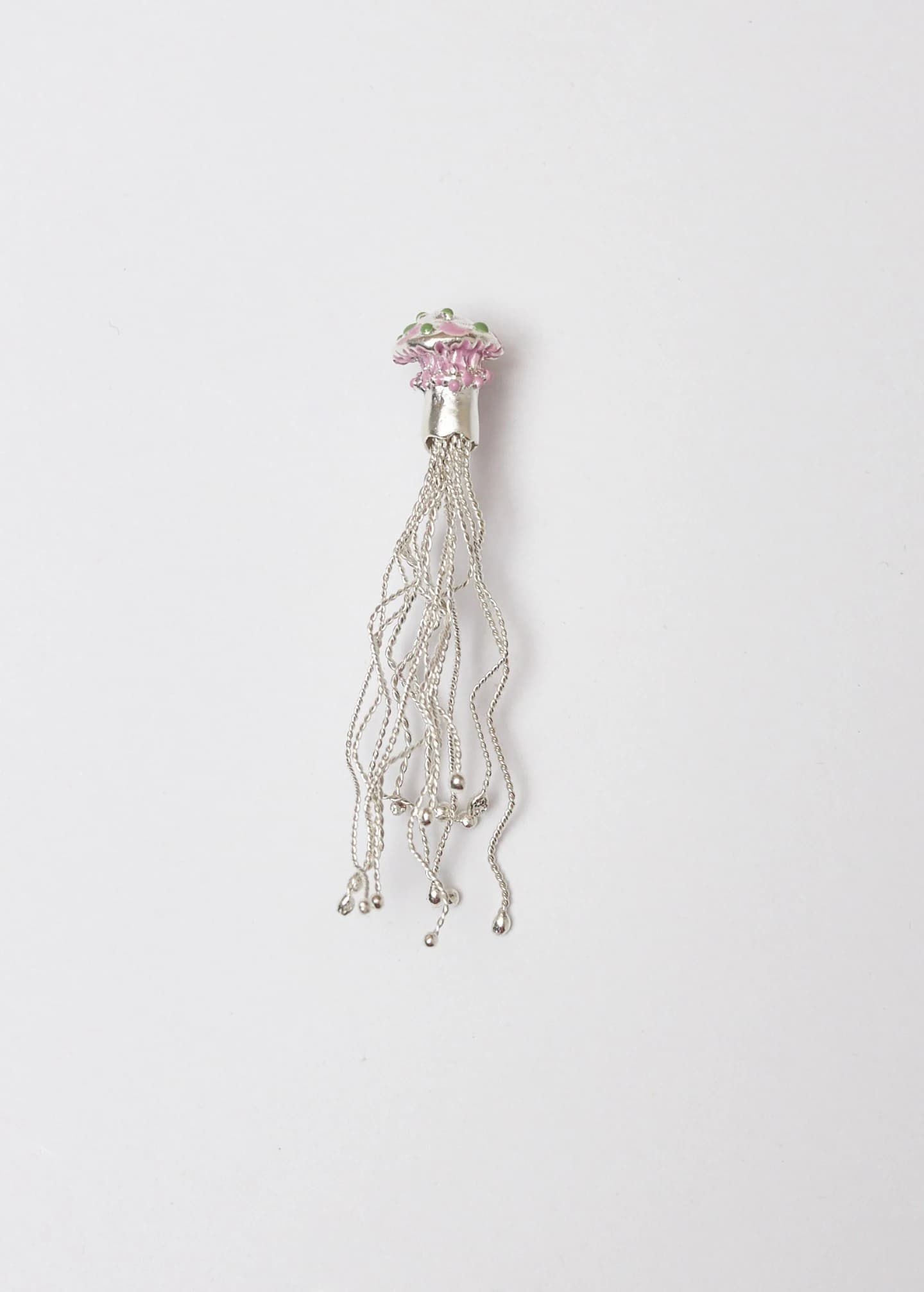 Arete broche micelios maxi pistacho lila - imagen 4