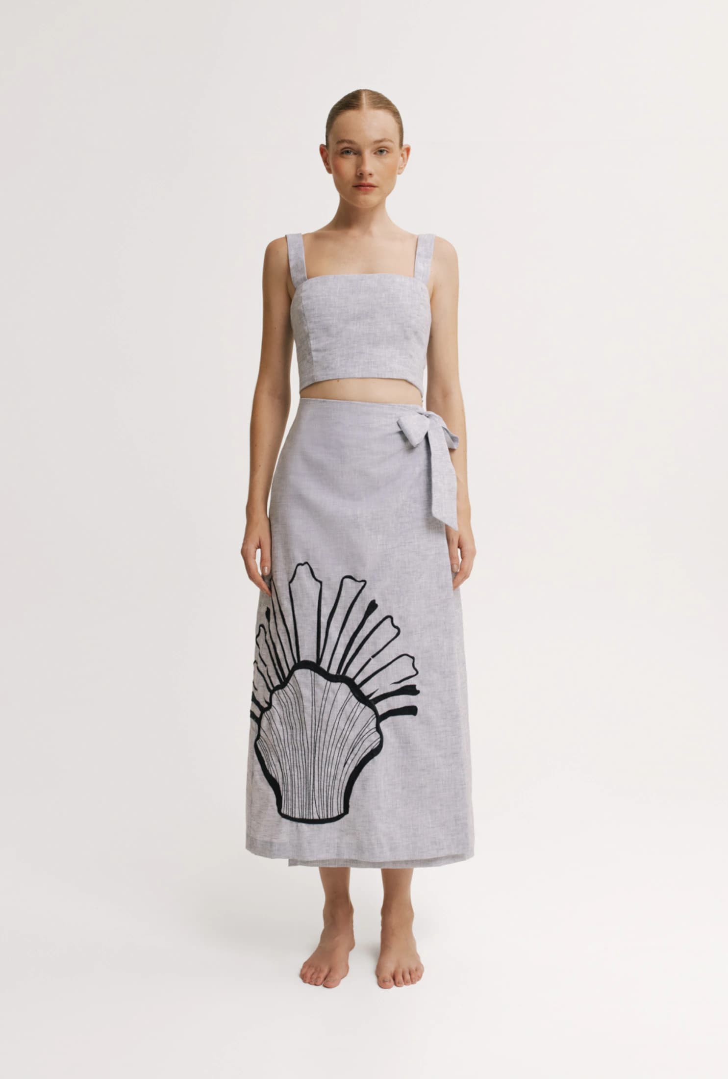 Crop Top Tiana & Falda Samira Caracola