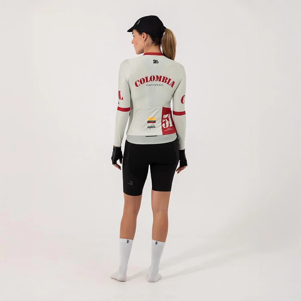 CAMISA CICLISMO MANGA LARGA COLOMBIA 51 PARA MUJER - imagen 2