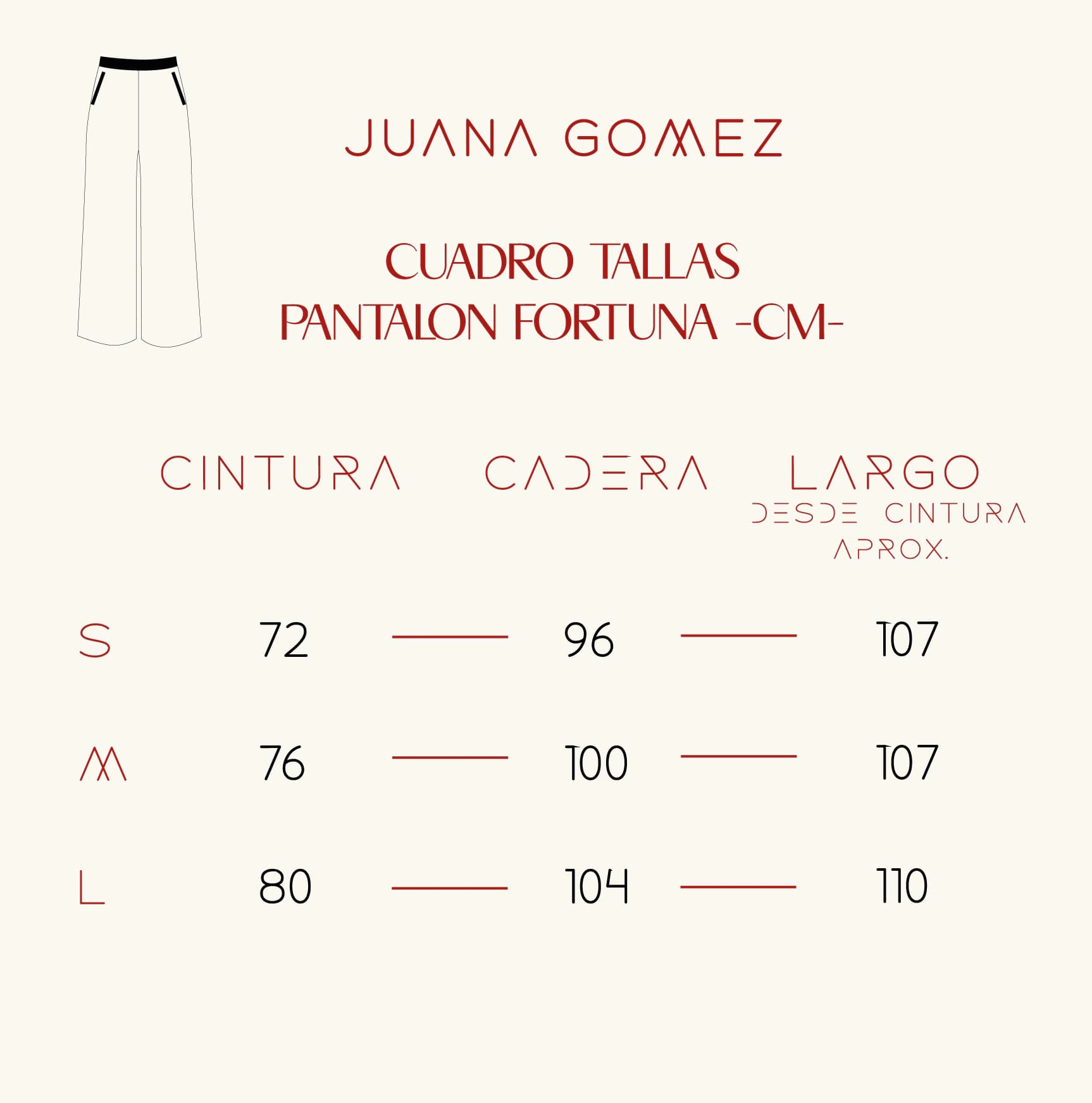 Pantalon Fortuna Alegre Crema . - imagen 4