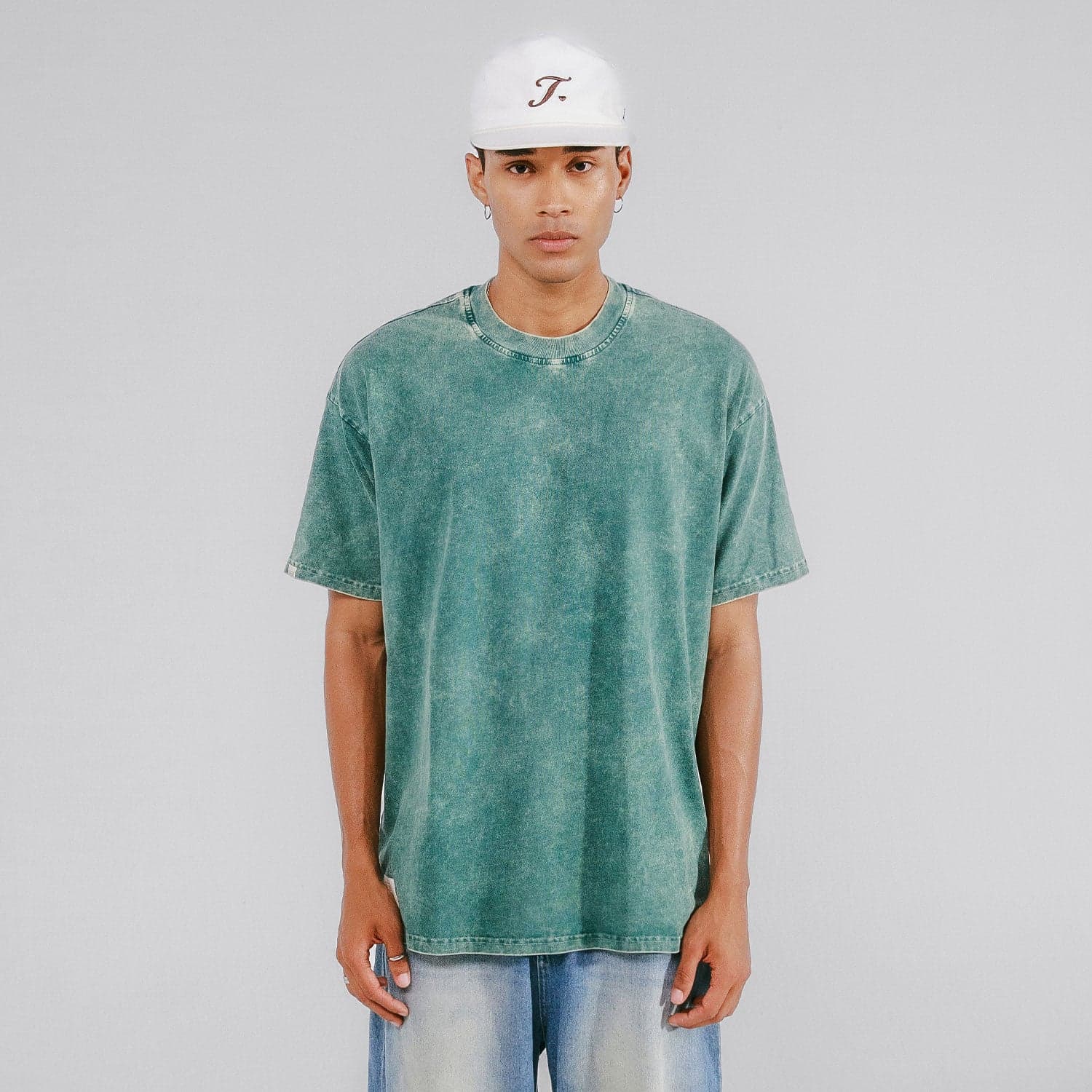 Oversized Washed T- Shirt - Pine Green - imagen 2