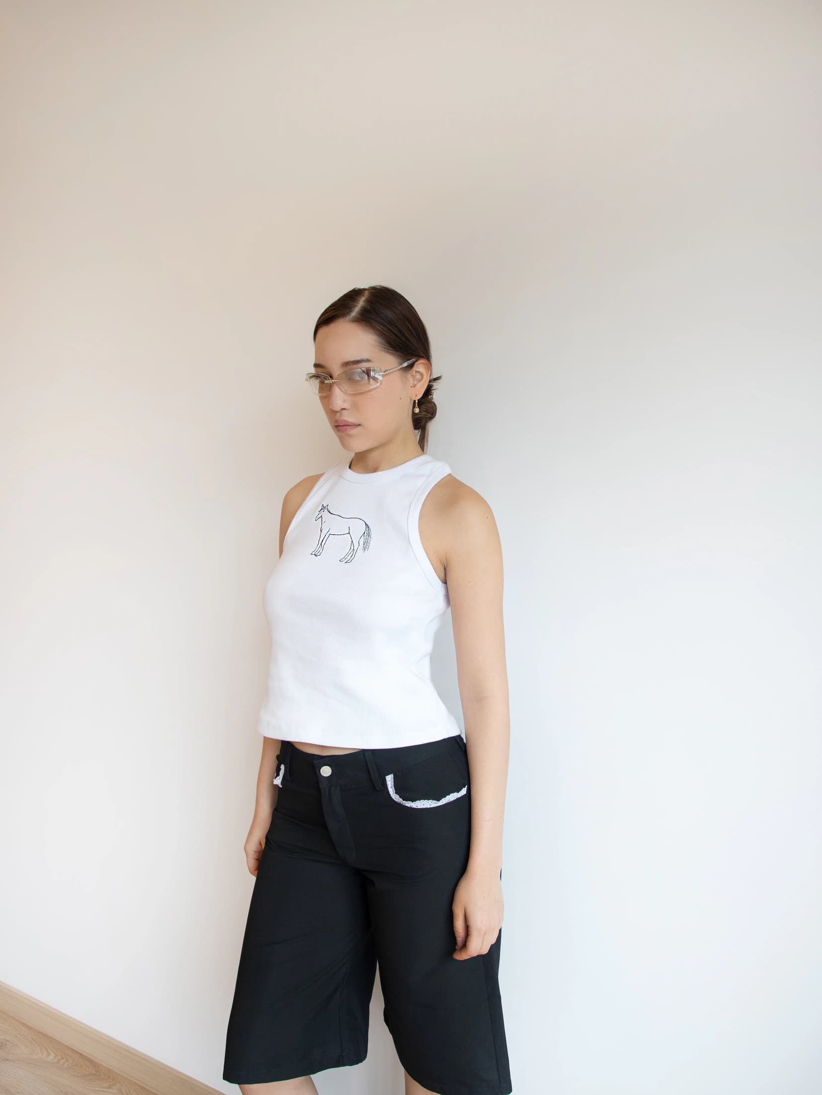 Wild Horse Tank Top White