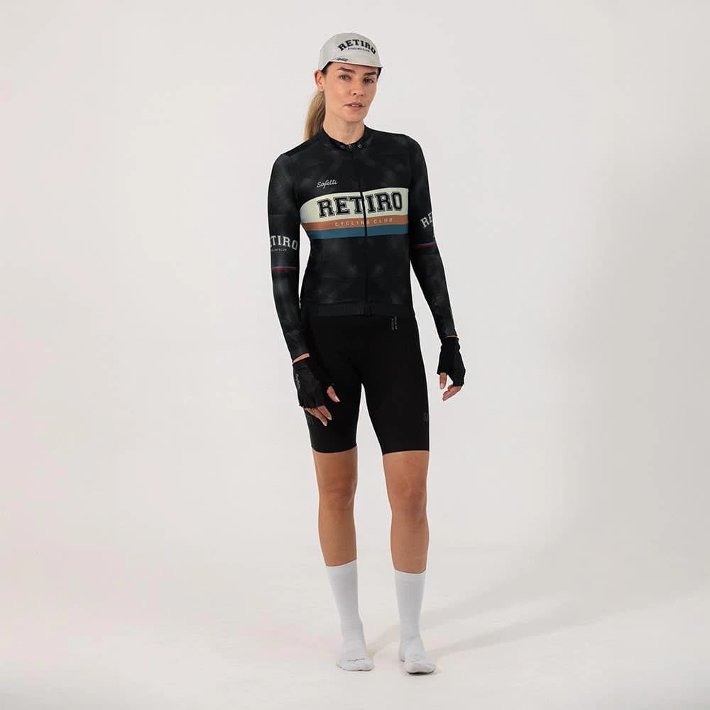 CAMISA CICLISMO MANGA LARGA RETIRO 2025 BLACK PARA MUJER - imagen 1