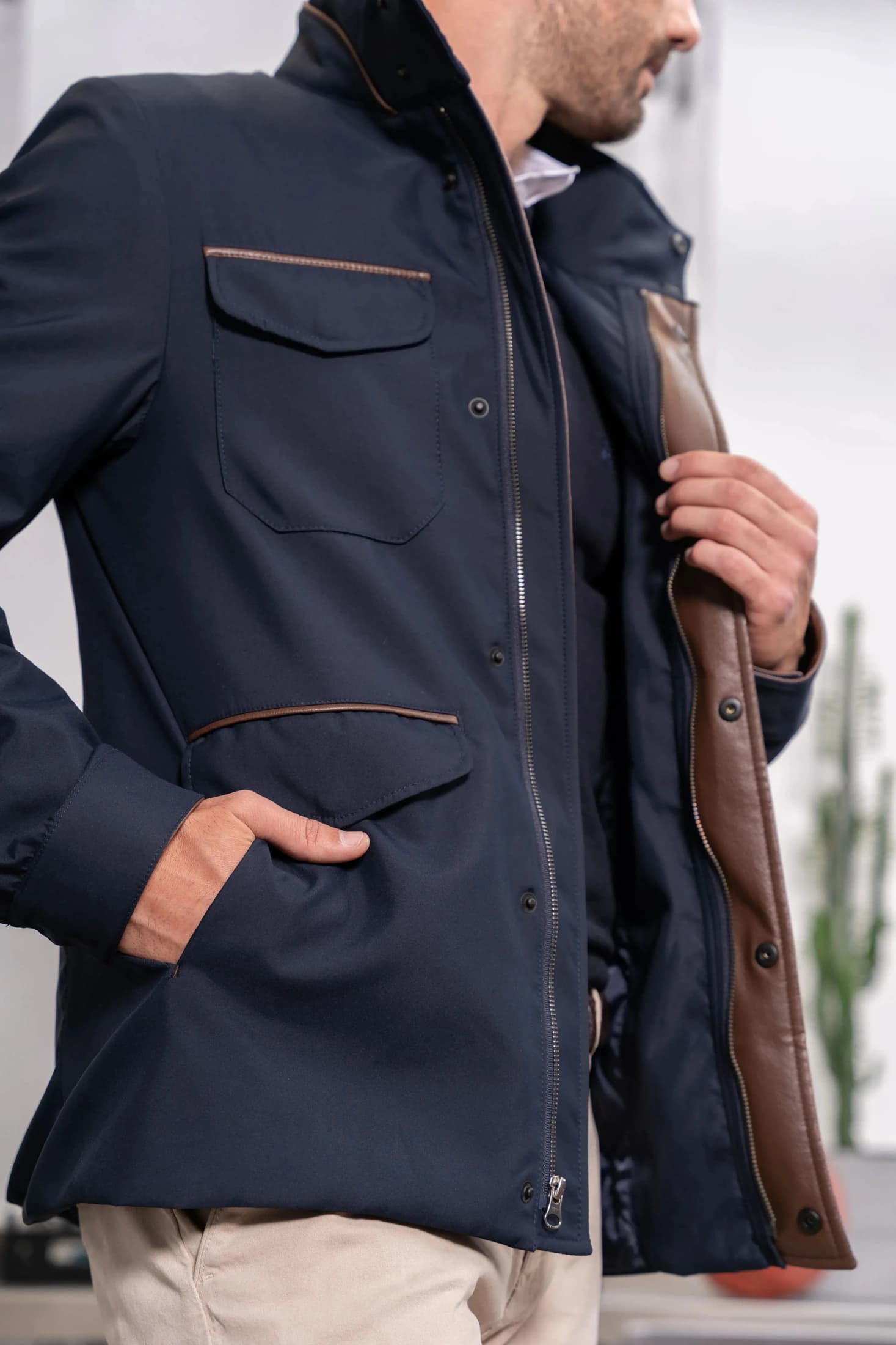Chaqueta Britanica Hombre Azul Oscuro - imagen 3