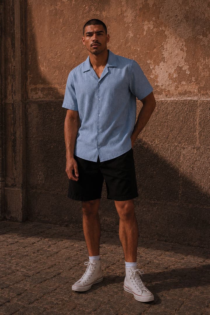Camisa mini rayas azules