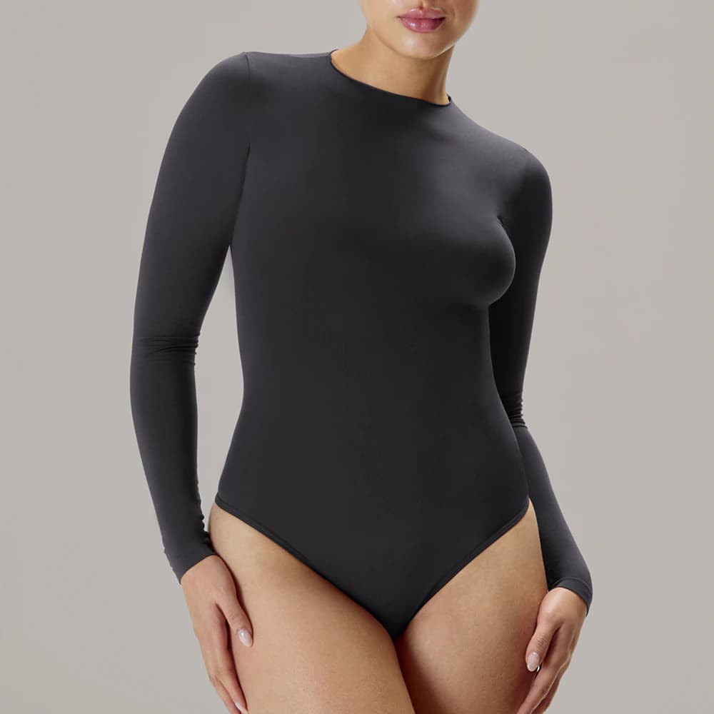 Body Manga Larga Cuello Alto Para Mujer | Lunia