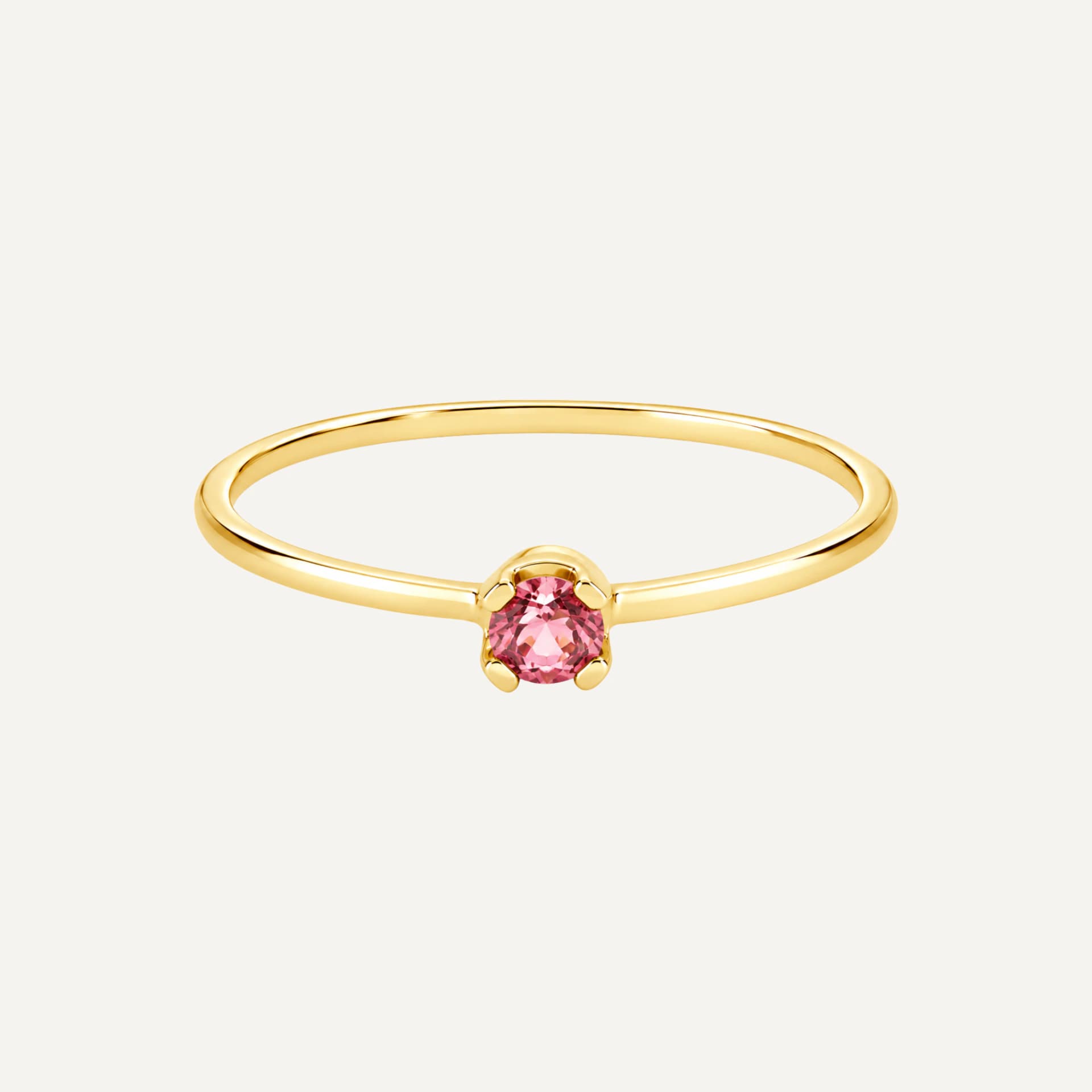 Anillo Birthstone liso