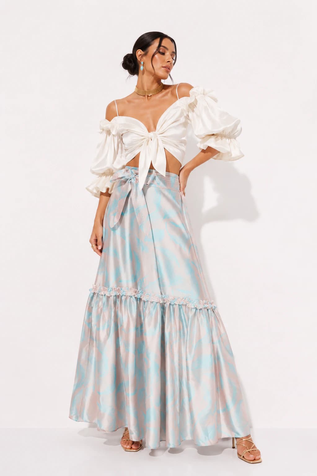 Falda Prince Estampado Turquesas - imagen 2
