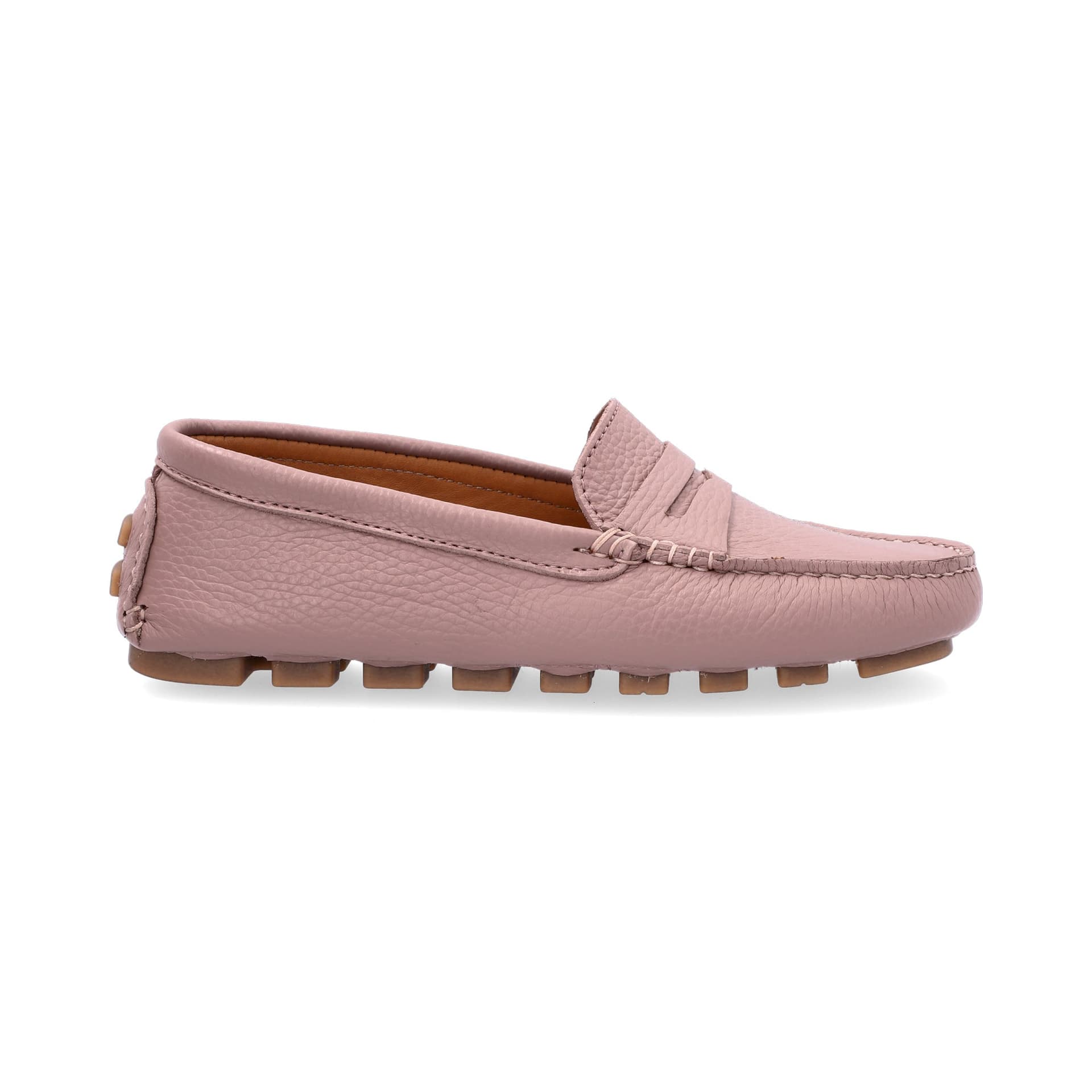 Mocasines Mujer Penny Cuero Rosa - imagen 4