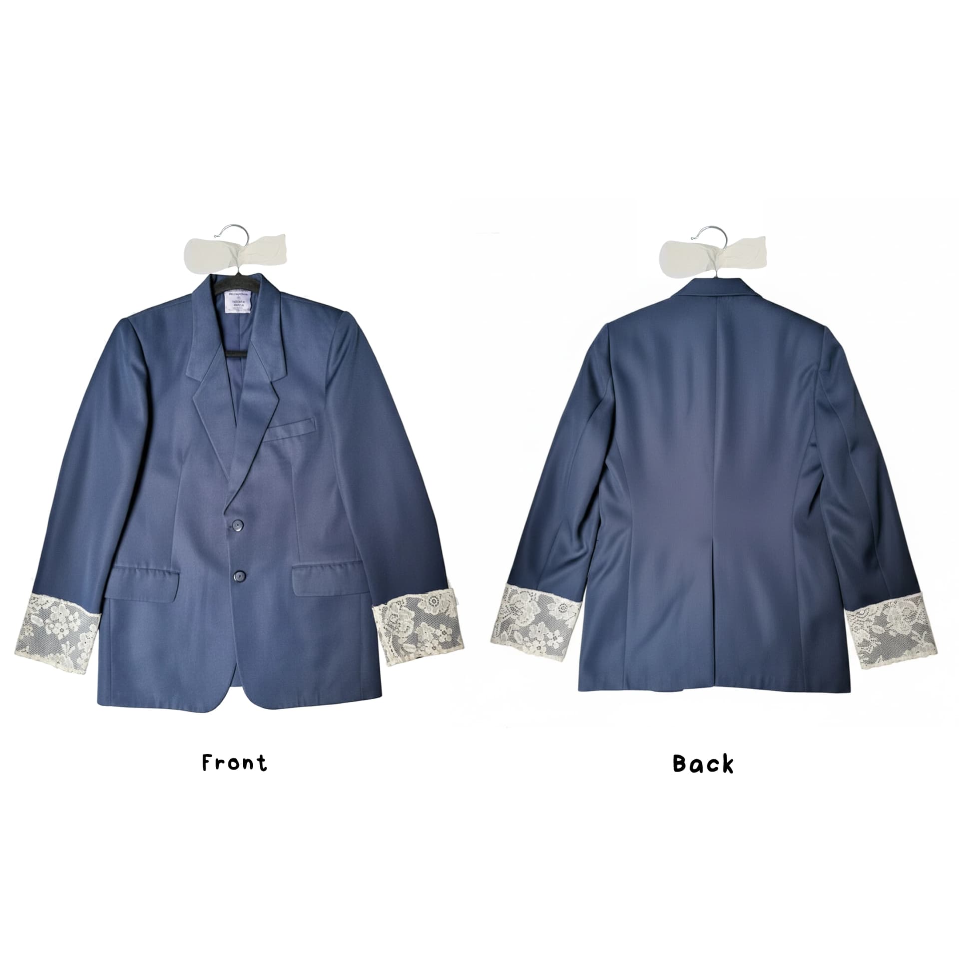 Upcycled Blazer w/ Lace - imagen 3