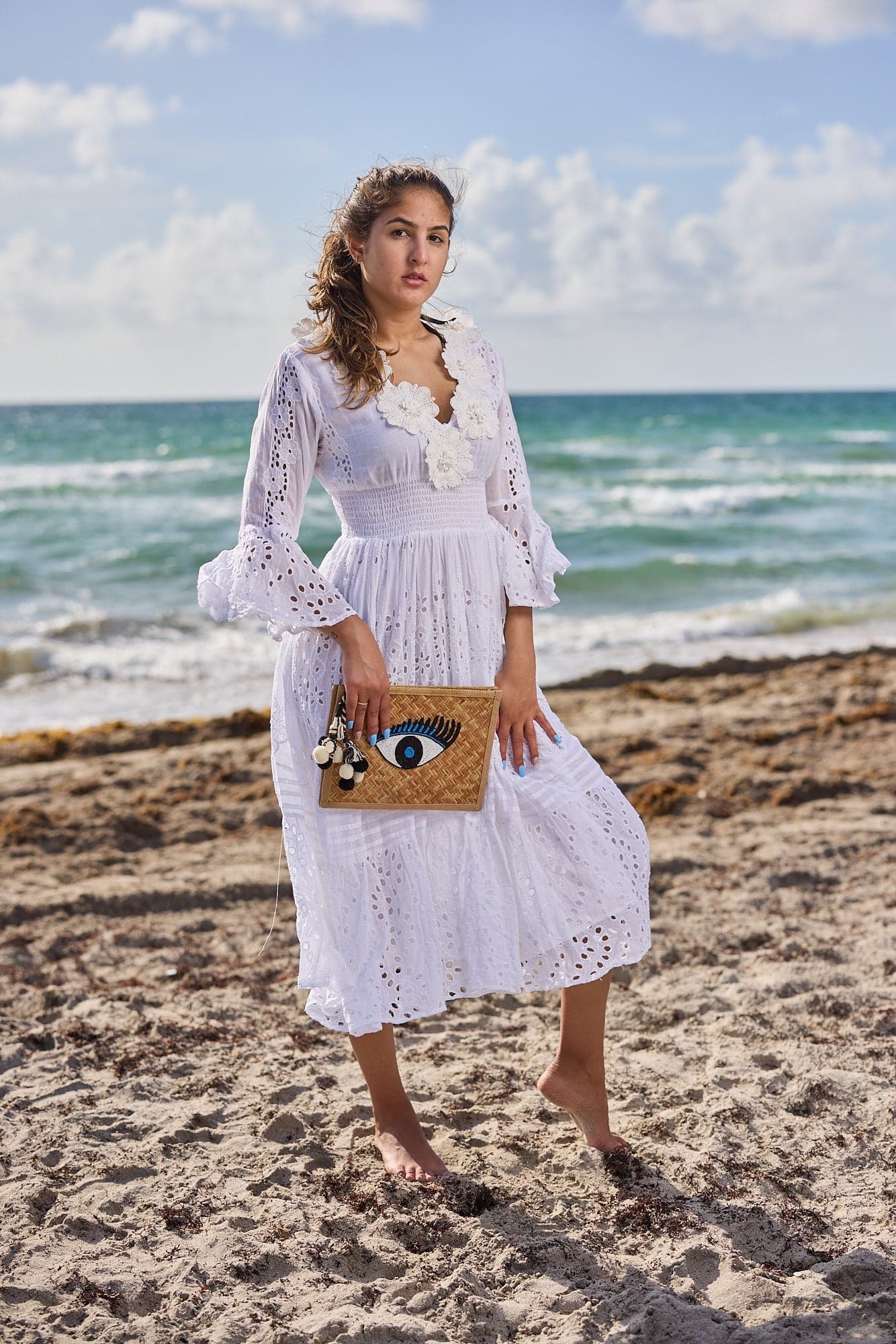 White Cotton Dress - imagen 2