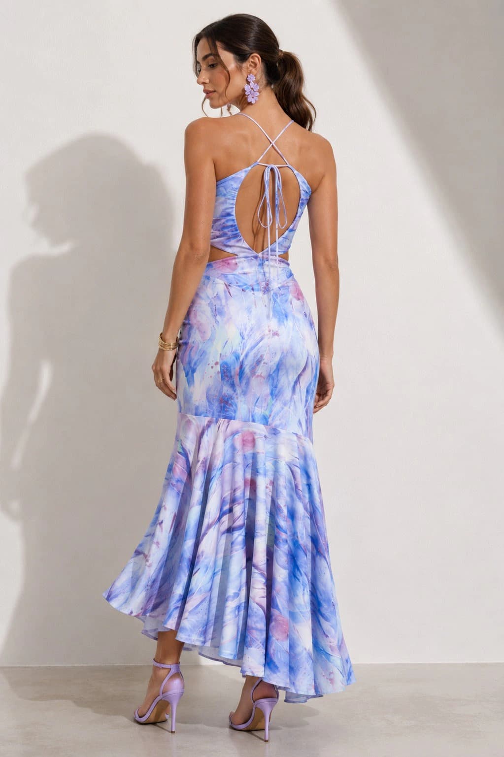 Vestido Oll Plumas Lila - imagen 2