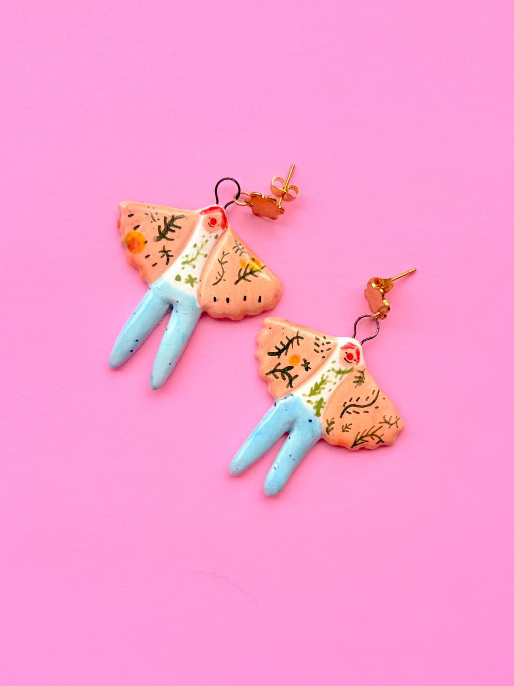 Aretes angelitos de flores