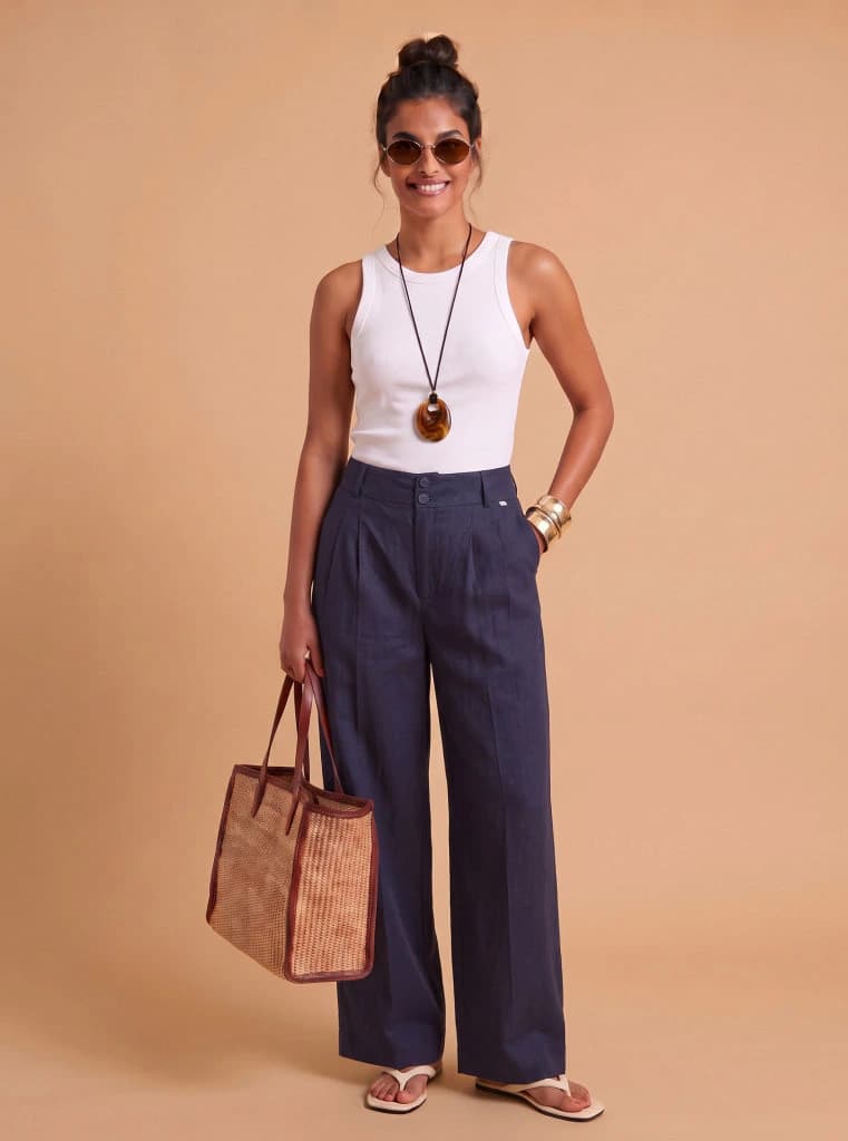 PANTALÓN CANVAS AZUL NAVY - imagen 1