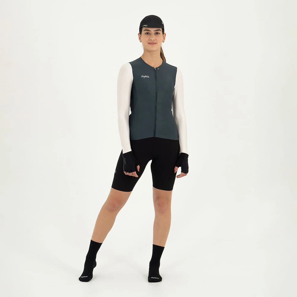 CAMISA CICLISMO MANGA LARGA IVORY GRAY PARA MUJER - imagen 1