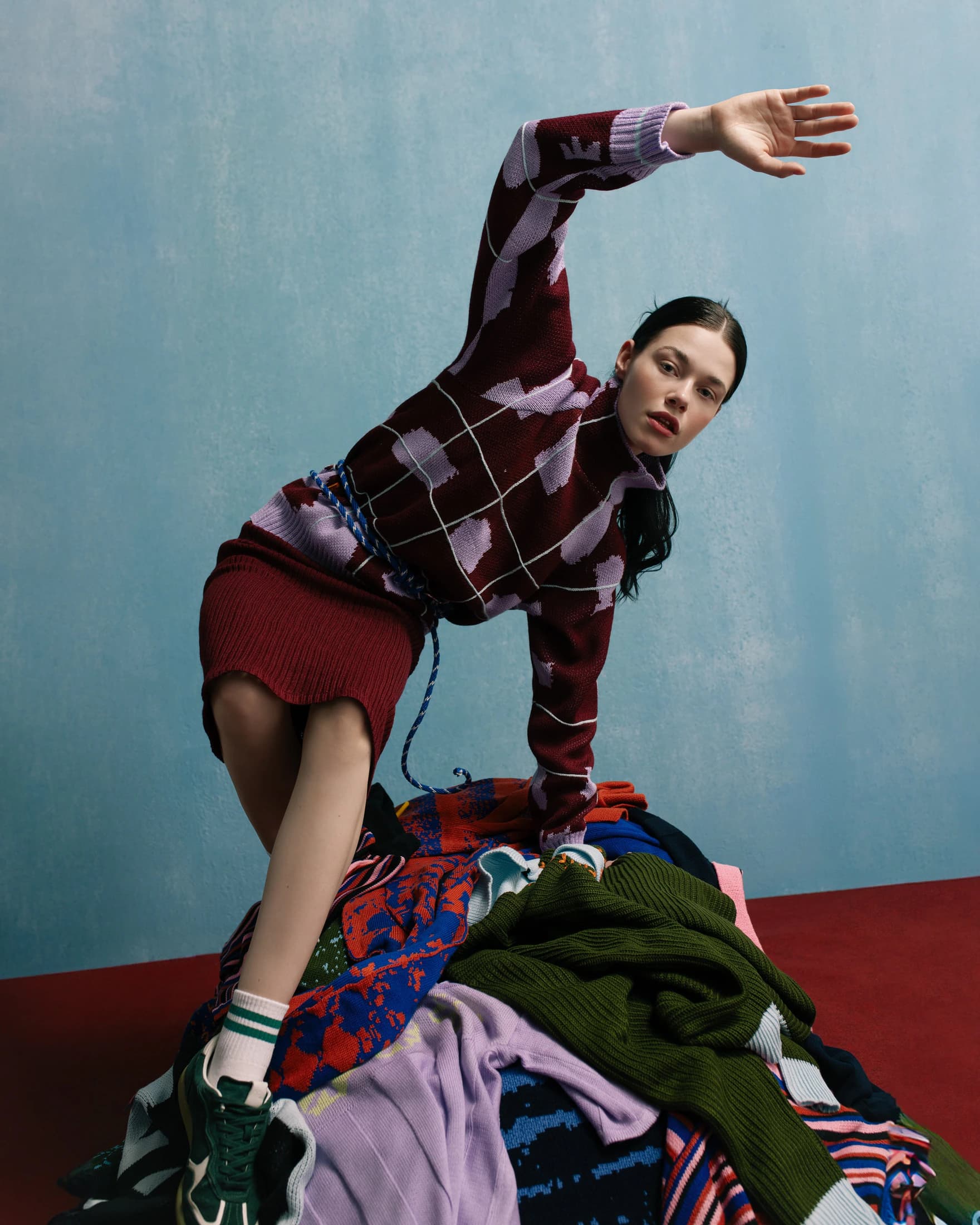 Saco tartan Lila - imagen 4
