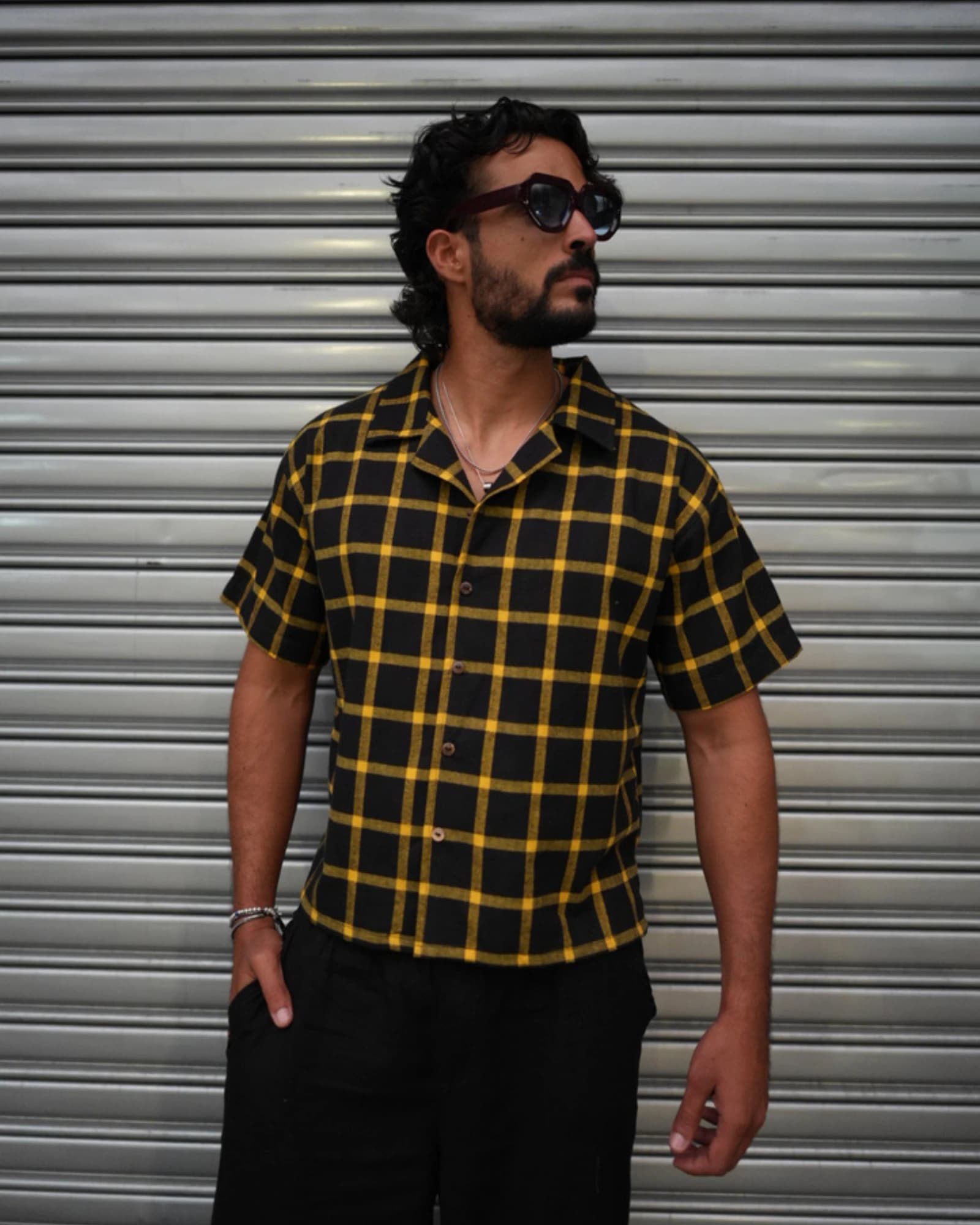 Camisa napoleon cuadros yellow