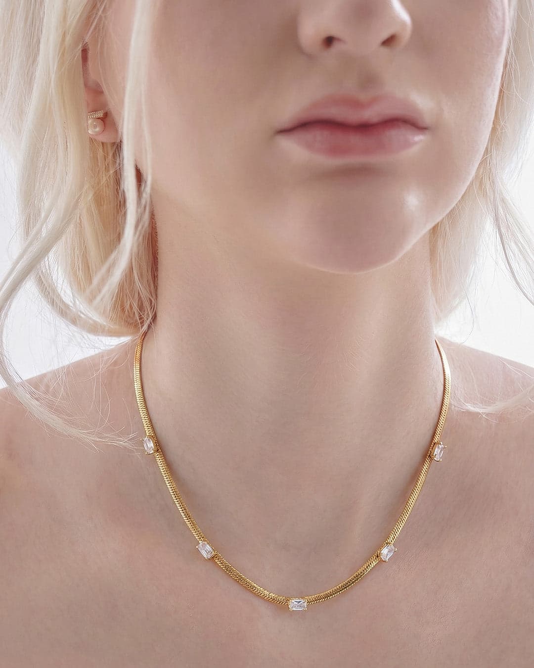 Collar Plano Cristales Multicolor - imagen 1