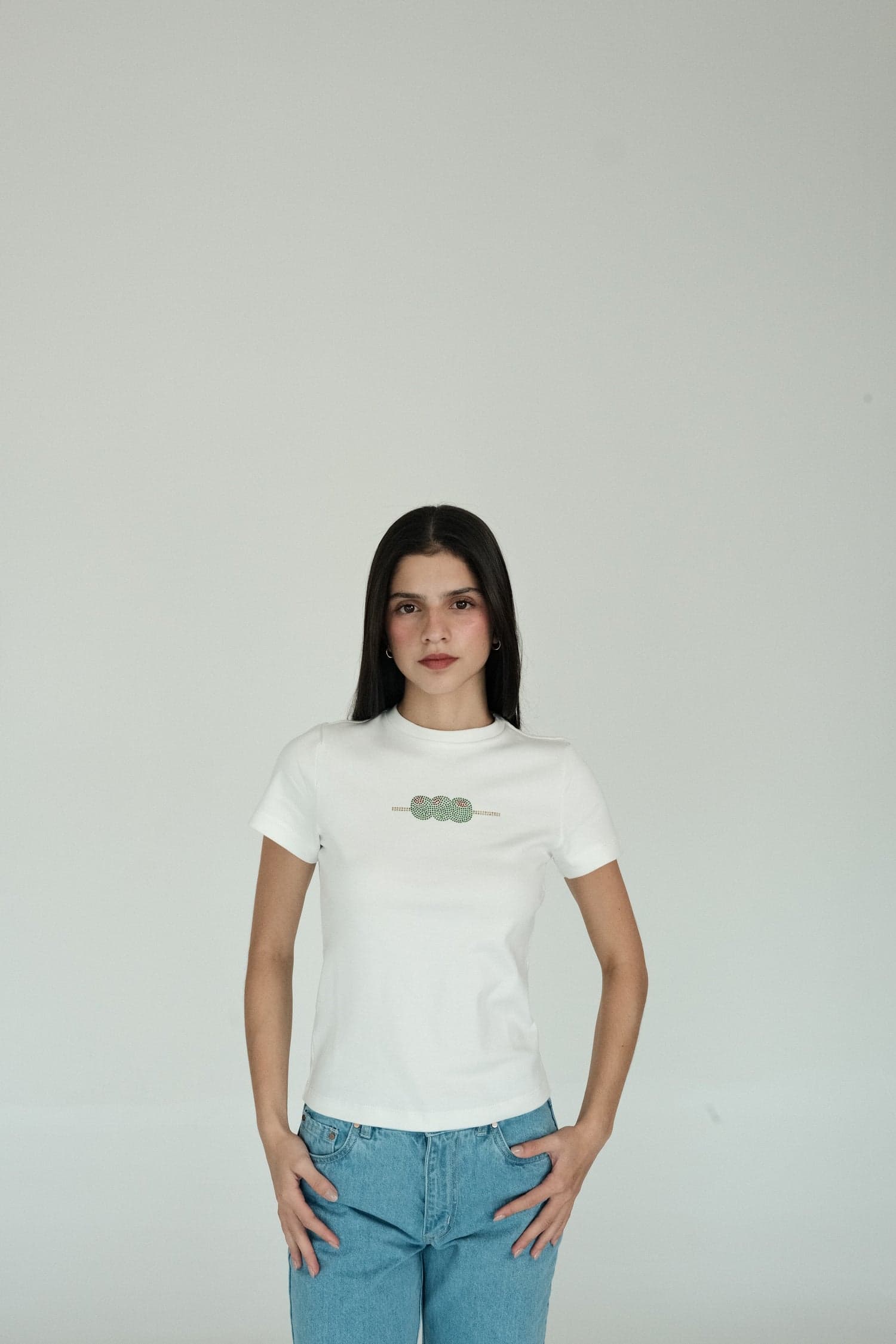 Olive Tee (White)