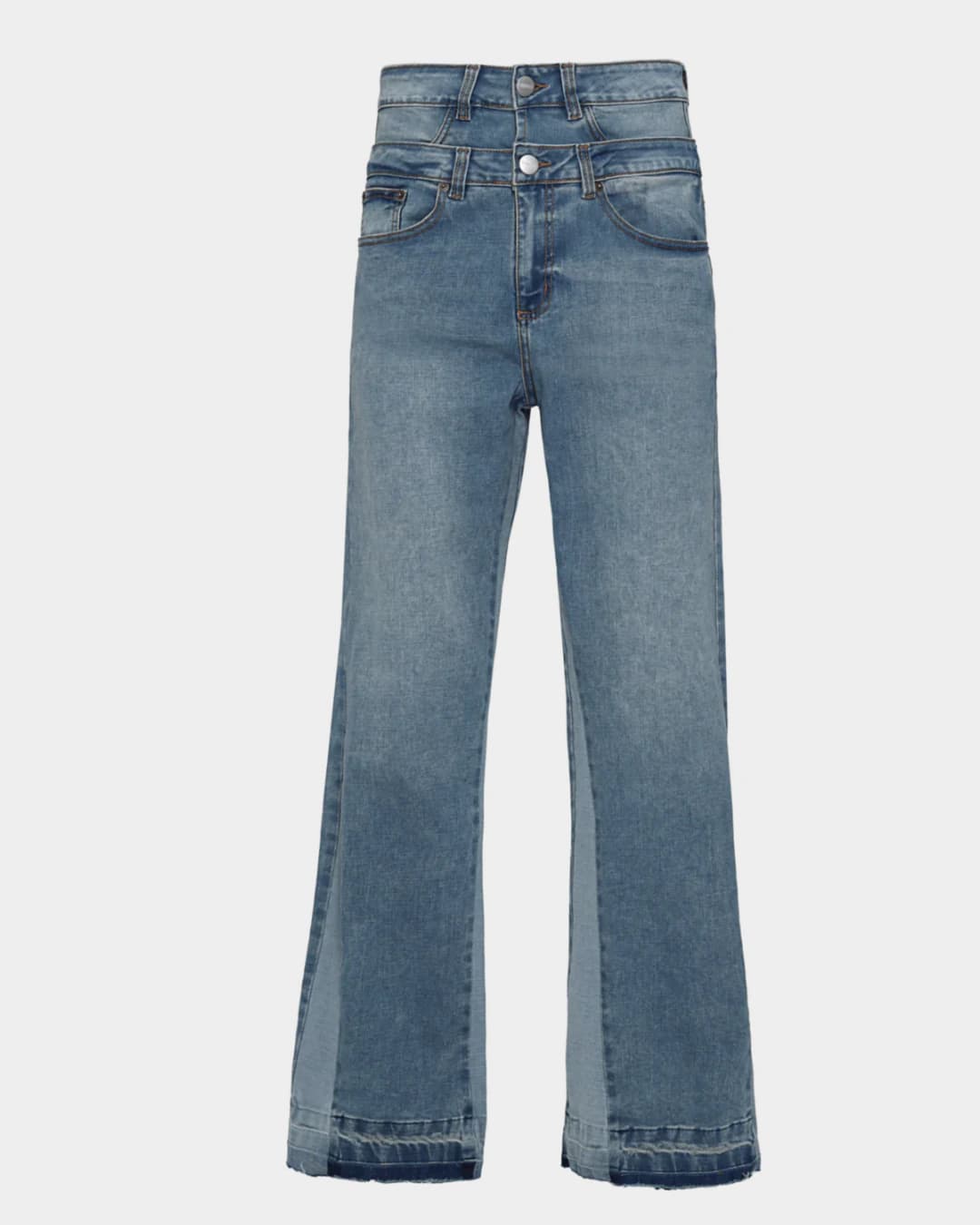 SINNERS DOUBLE BLUE FLARED JEANS - imagen 1