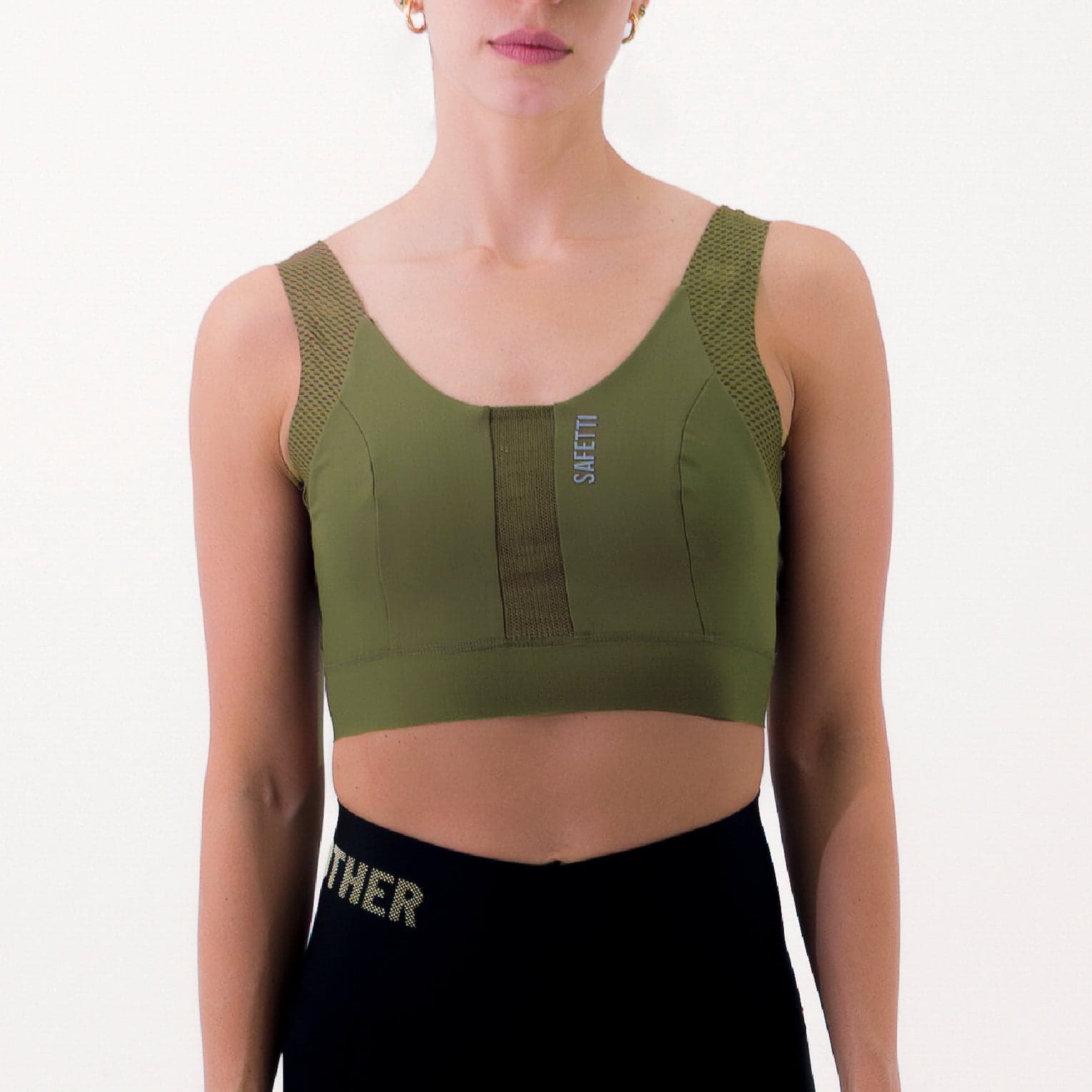 TOP RUNNING SYNK VERDE OLIVA PARA MUJER - imagen 3
