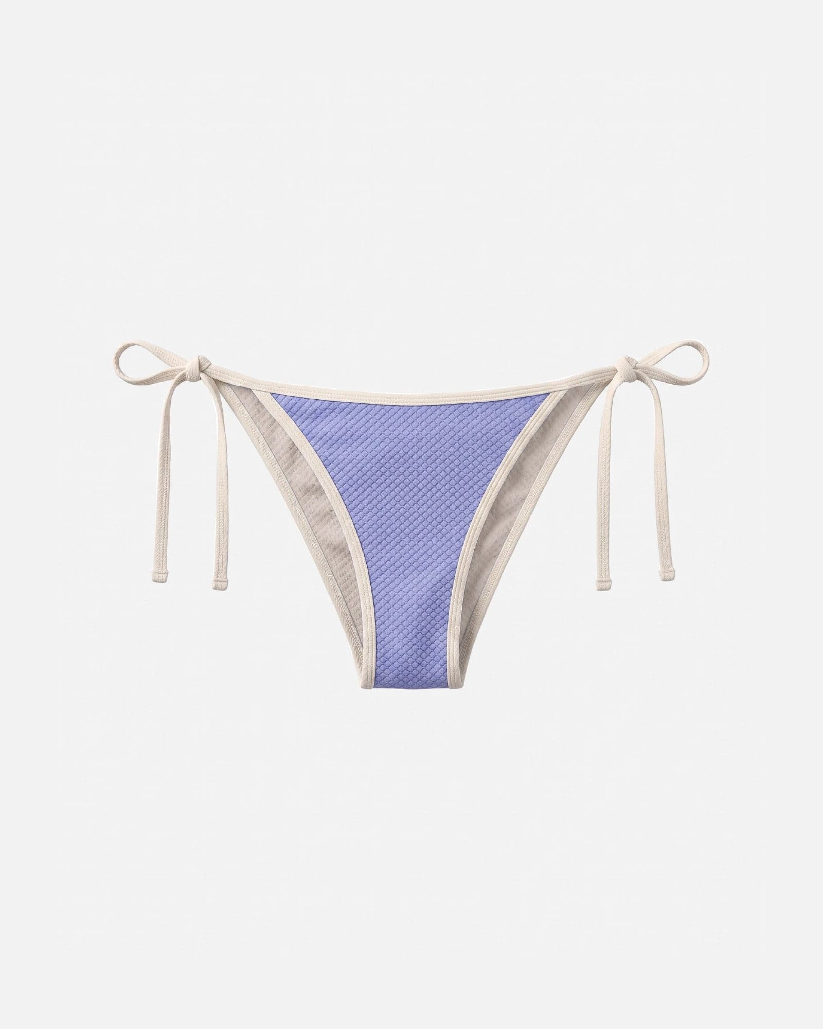 Bikini bottom con ribete en contraste y lazo / Lavanda Marfil - imagen 1