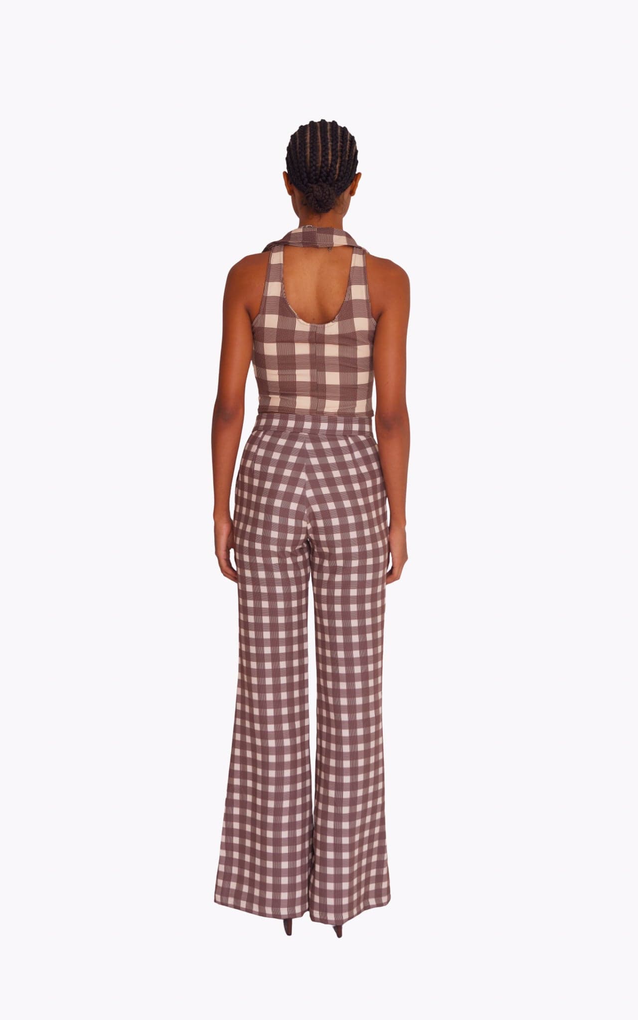 BROWN GINGHAM TOP - imagen 3