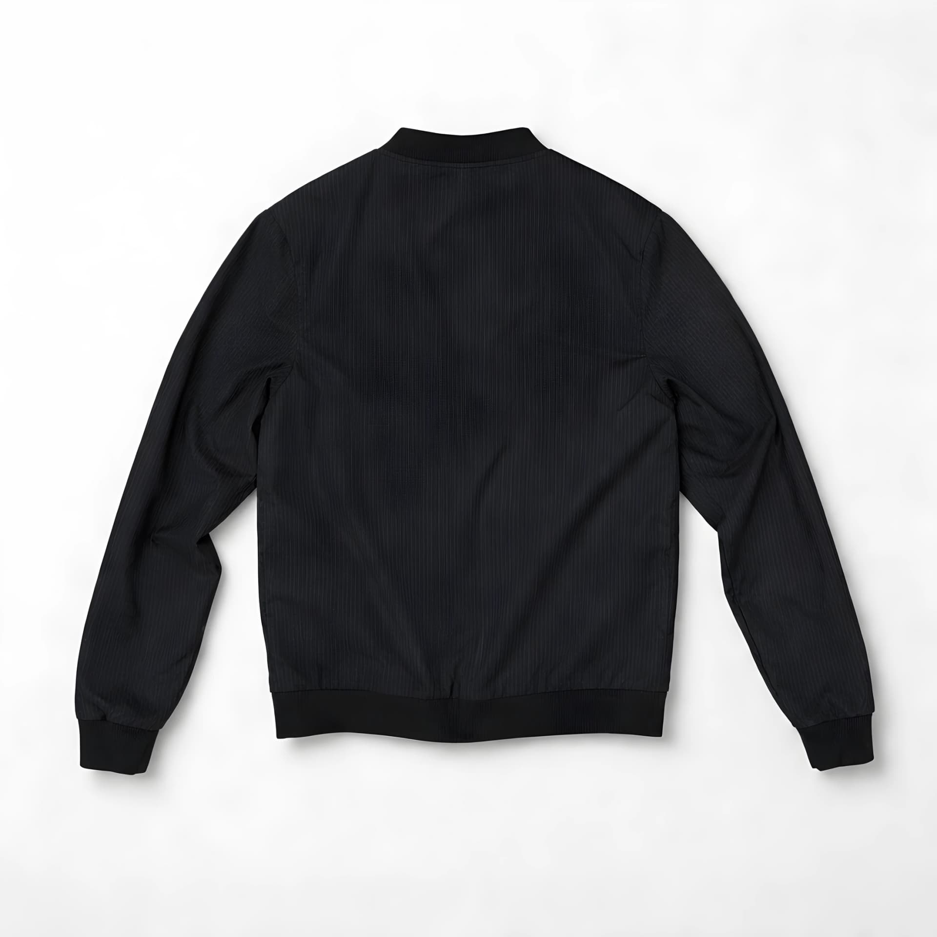 BOMBER JACKET EN PAÑO RAYA TIZA - imagen 2
