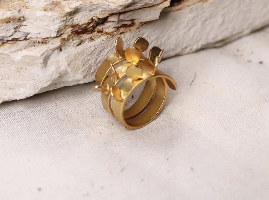 ANILLO SEMILLA SAGRADA DORADO - imagen 2