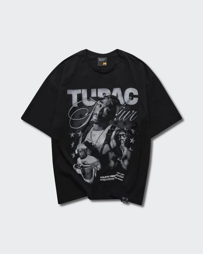 Camiseta Negra Oversize Thug Life - imagen 4
