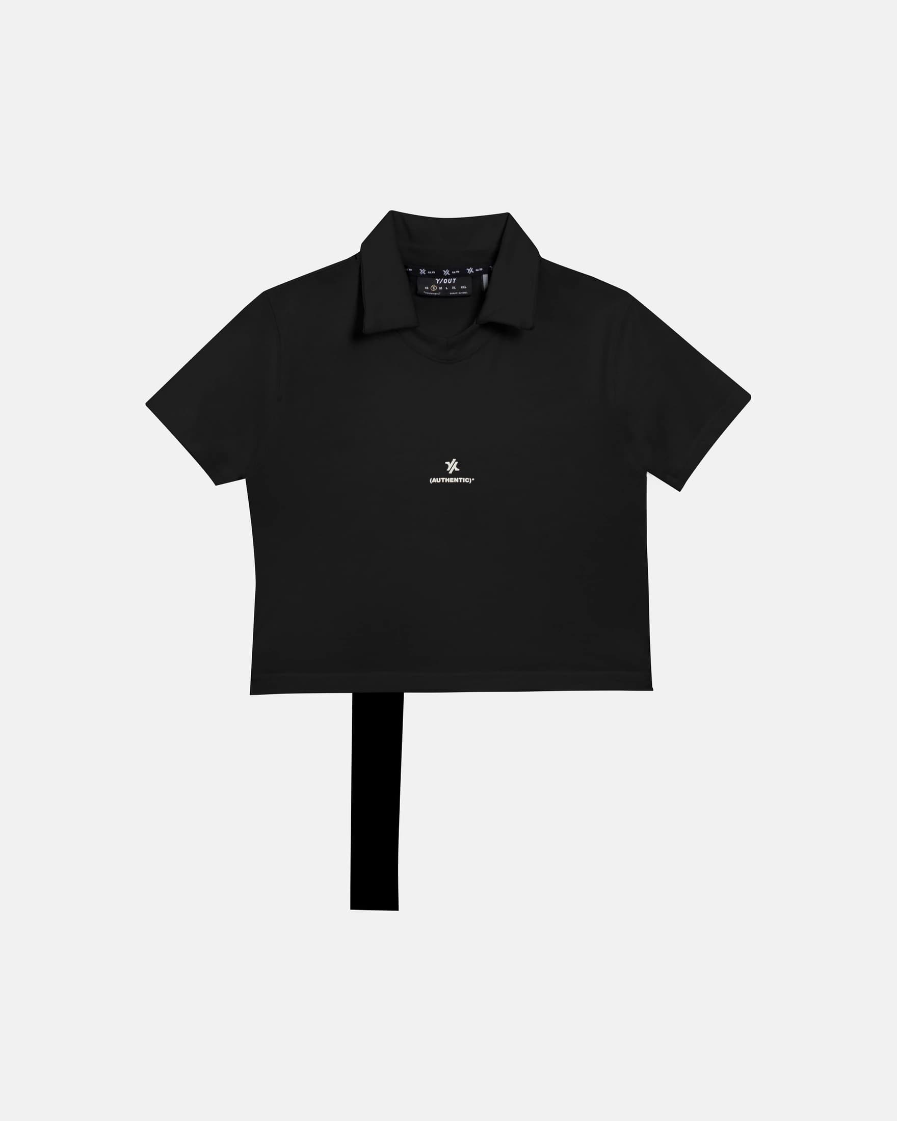 MIXED NECK POLO NEGRO - imagen 1