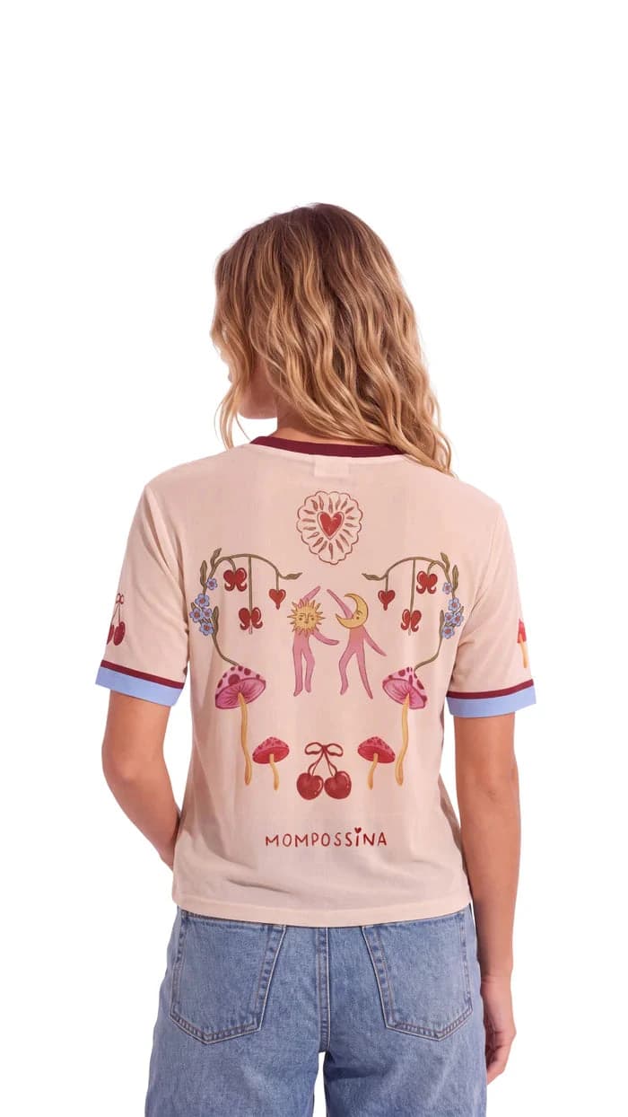 Mesh Shirt Lovessence Estampado Beige - imagen 2