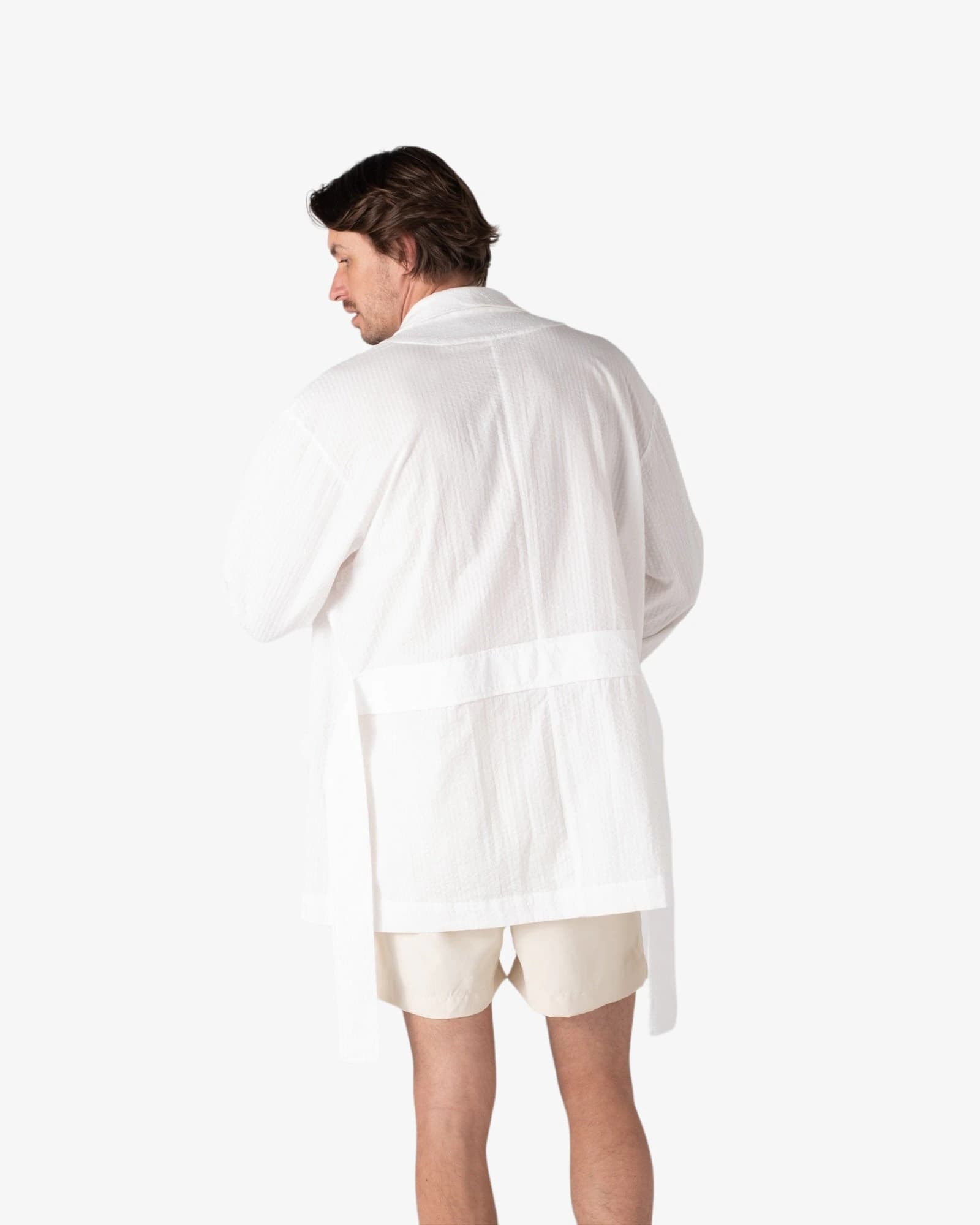 Amalfi White Cotton Robe - imagen 4