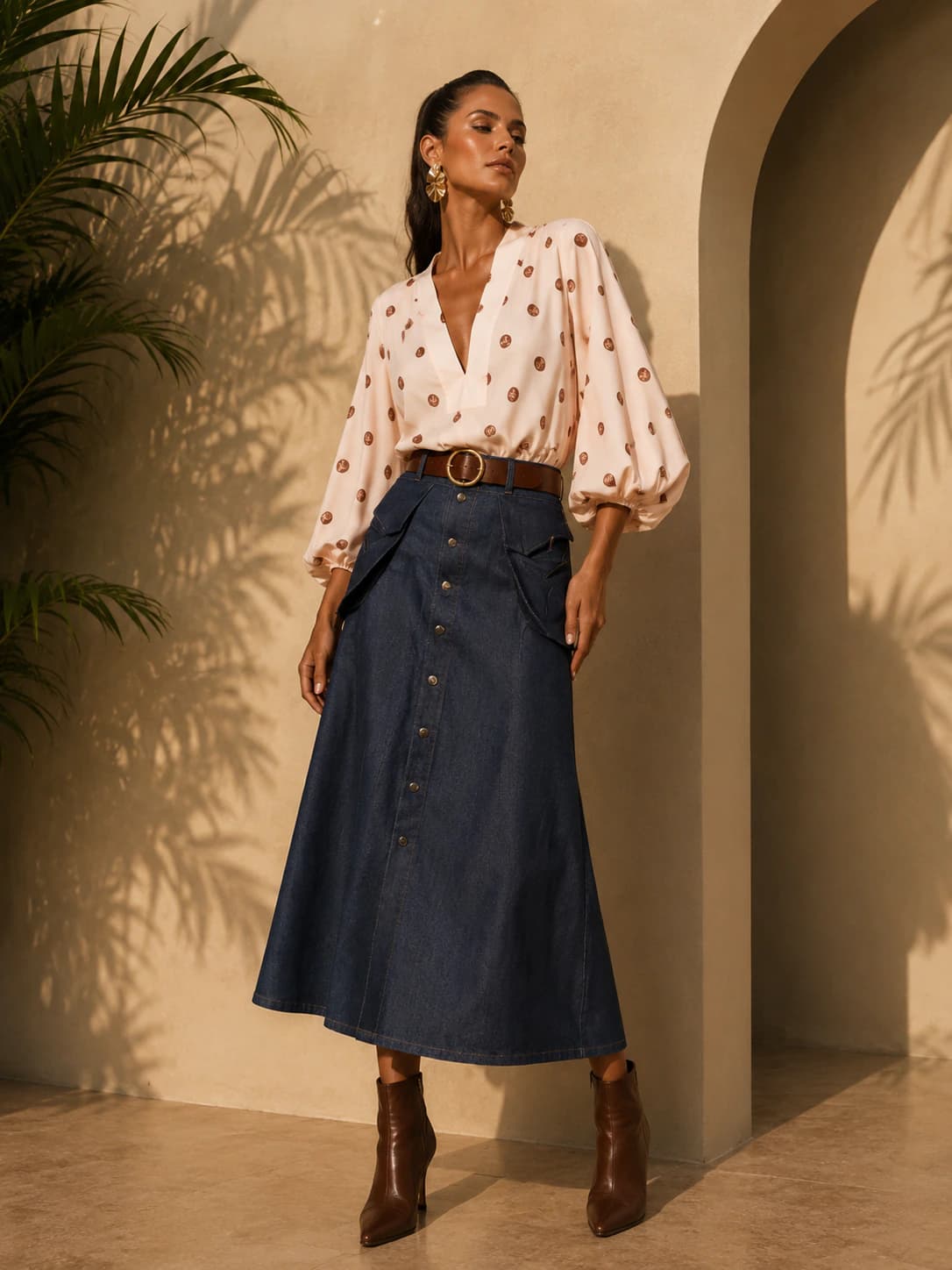 Blusa Polonia coffee beans - imagen 2