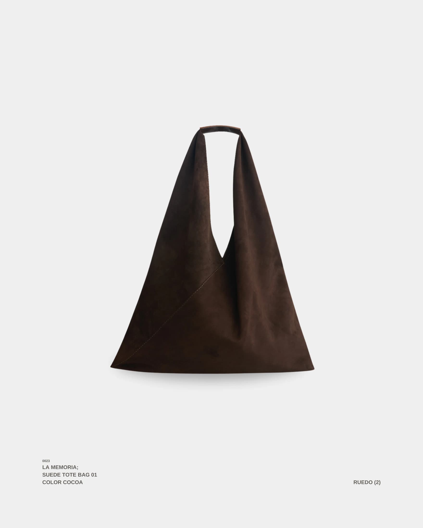 "LA MEMORIA" COCOA SUEDE TOTE - imagen 1