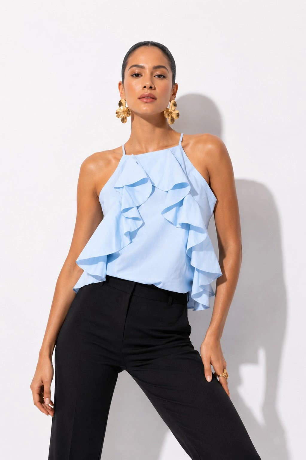 Blusa Valenciana Celeste - imagen 1
