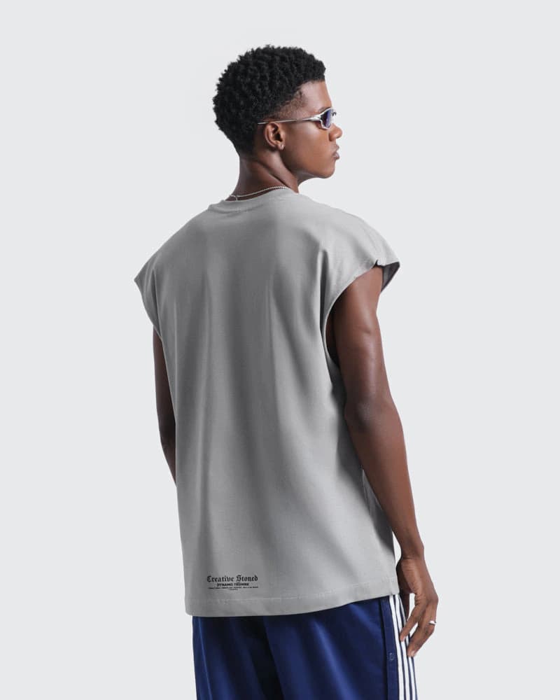 Camiseta Gris Tank Oversize Wildbred - imagen 3