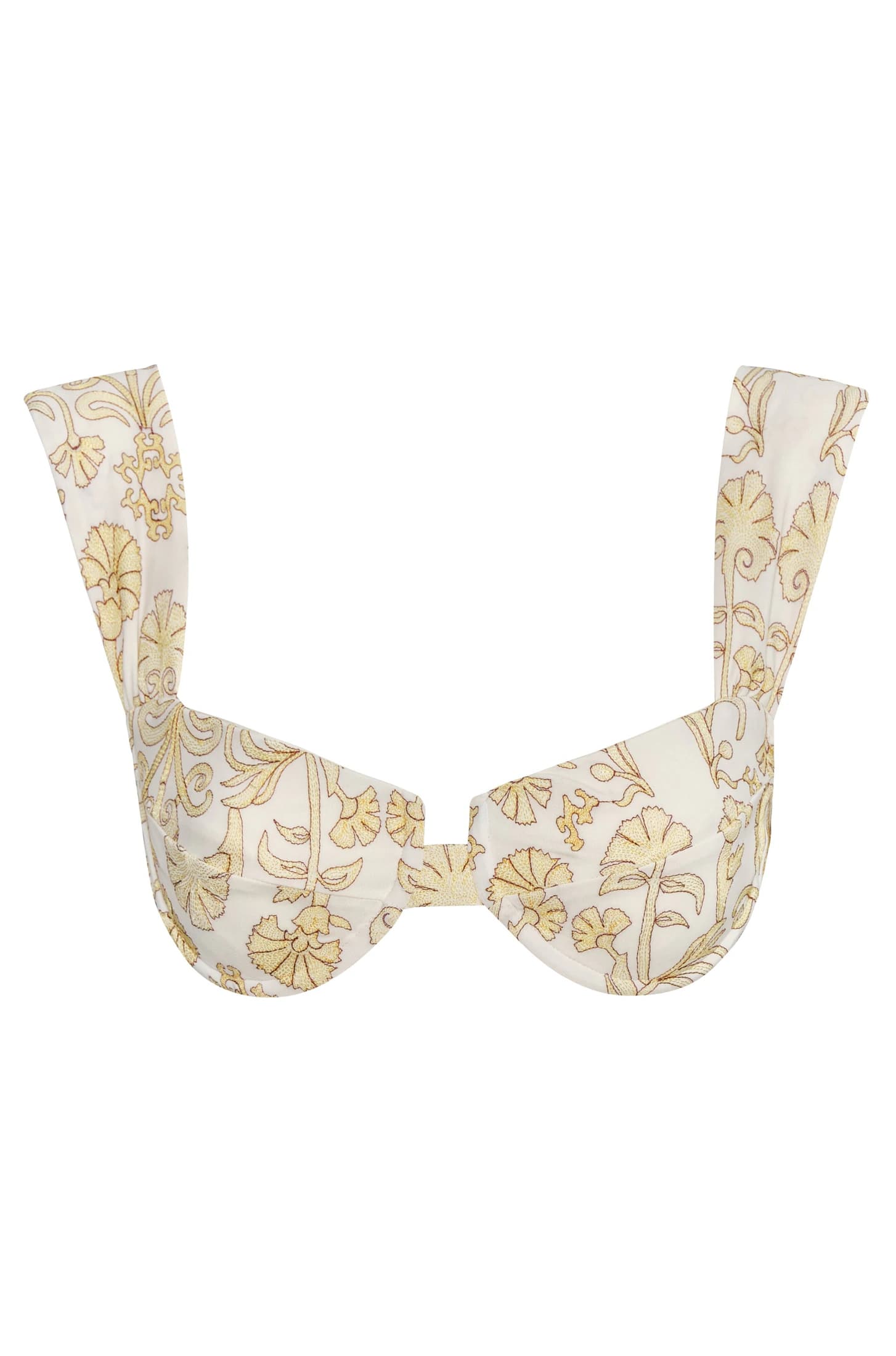Sabina Embroidered Top / Yellow Flowers - Ivory - imagen 1