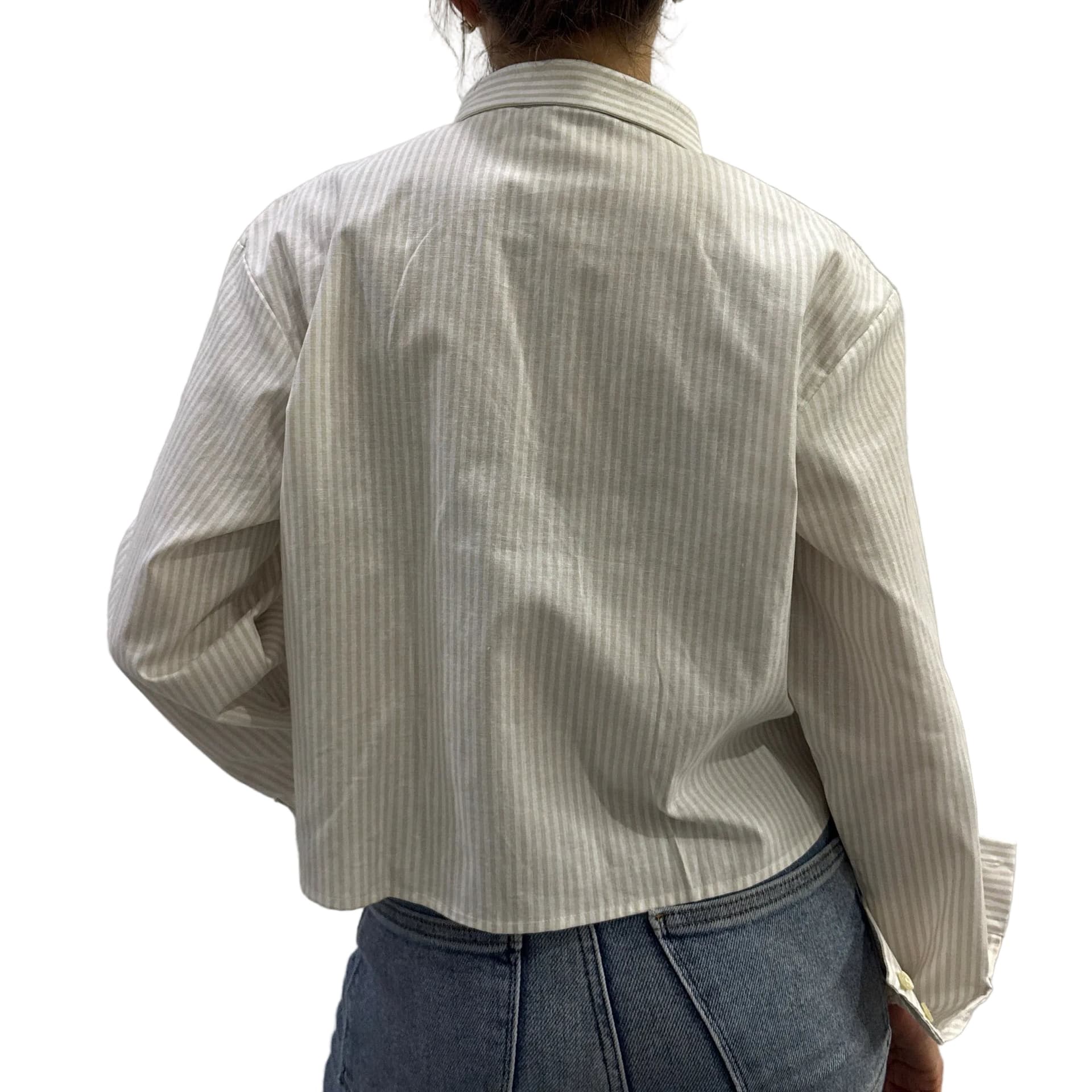 Blusa Rayas Beige - imagen 2