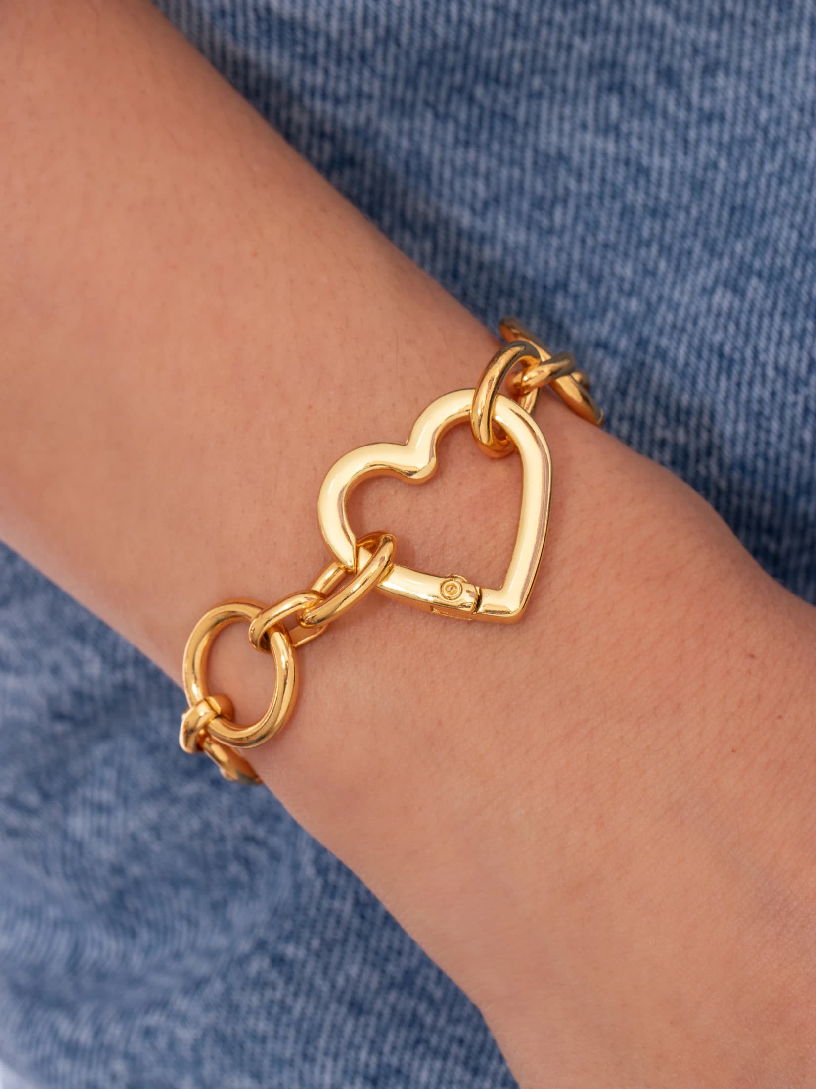 Pulsera Broche Corazón + Aretes - imagen 3