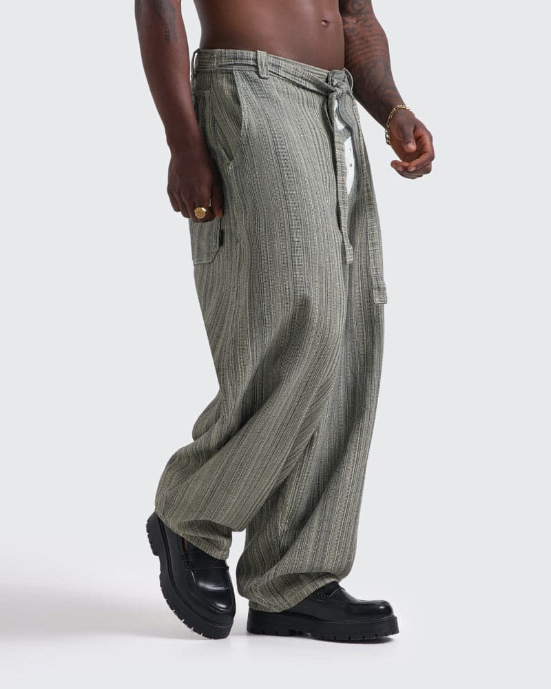 Jeans Gris Barrel Striped - imagen 1