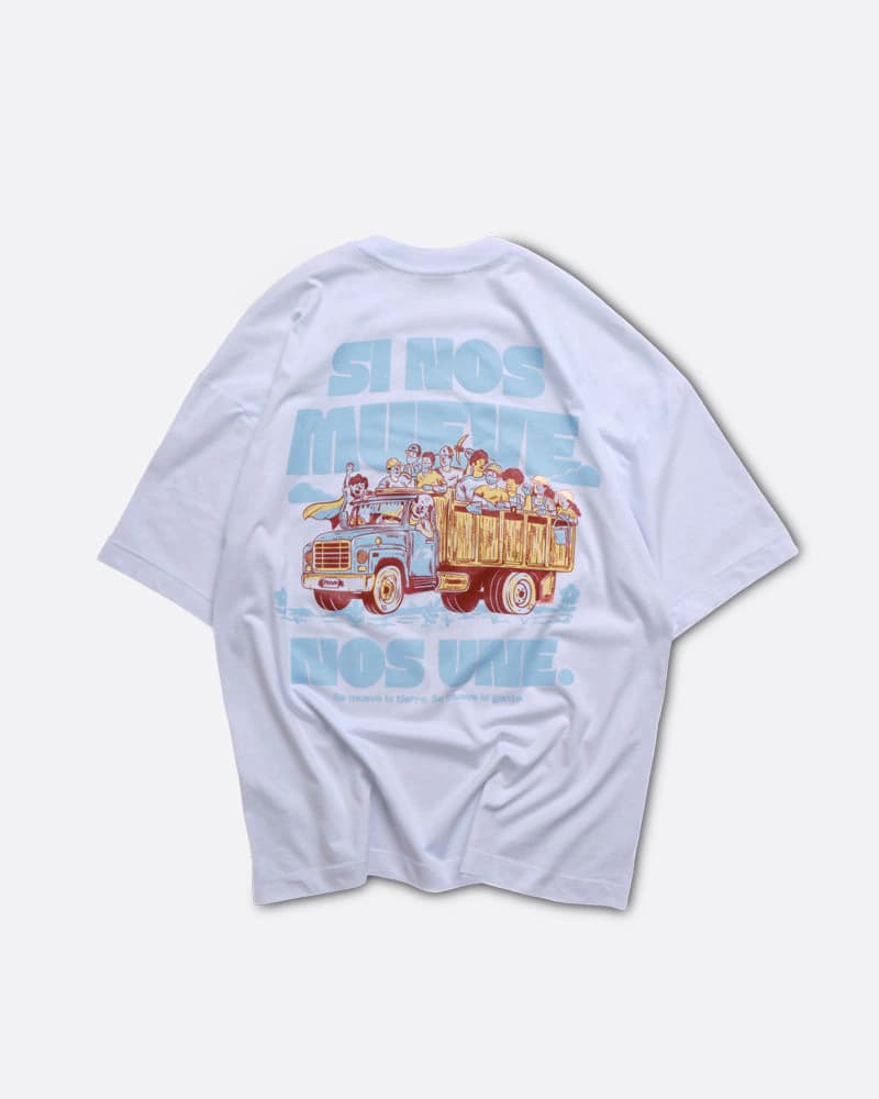 Camiseta Blanca Oversize - Si Nos Mueve Nos Une - imagen 3
