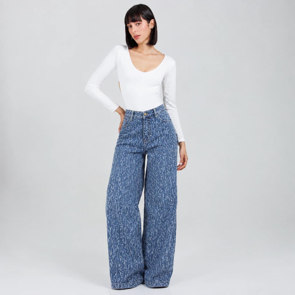 Jean Wide Leg Ax-3141 Rigido Premium - imagen 1