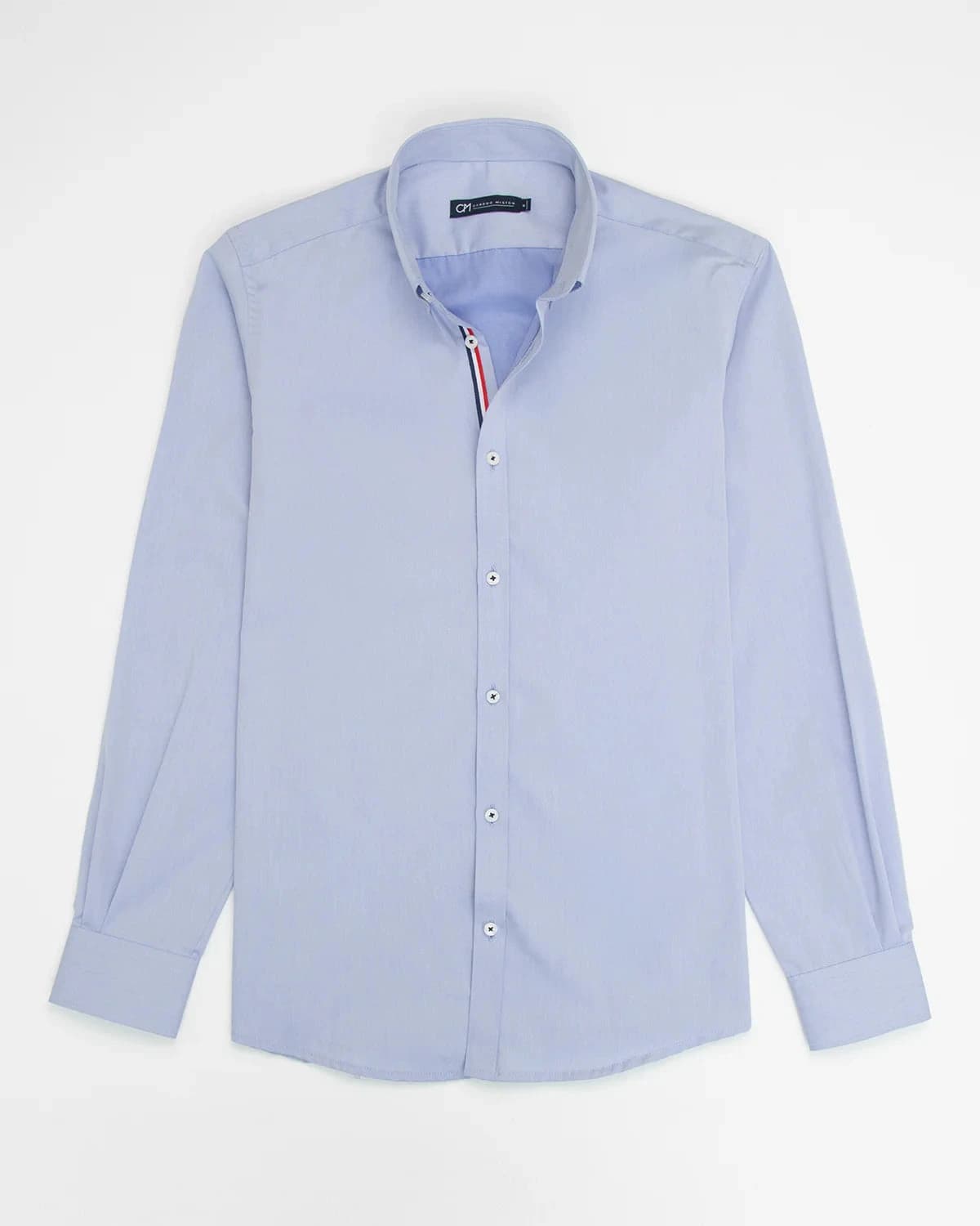 Camisa Sarga Hiladillo France Algodón Azul - imagen 1