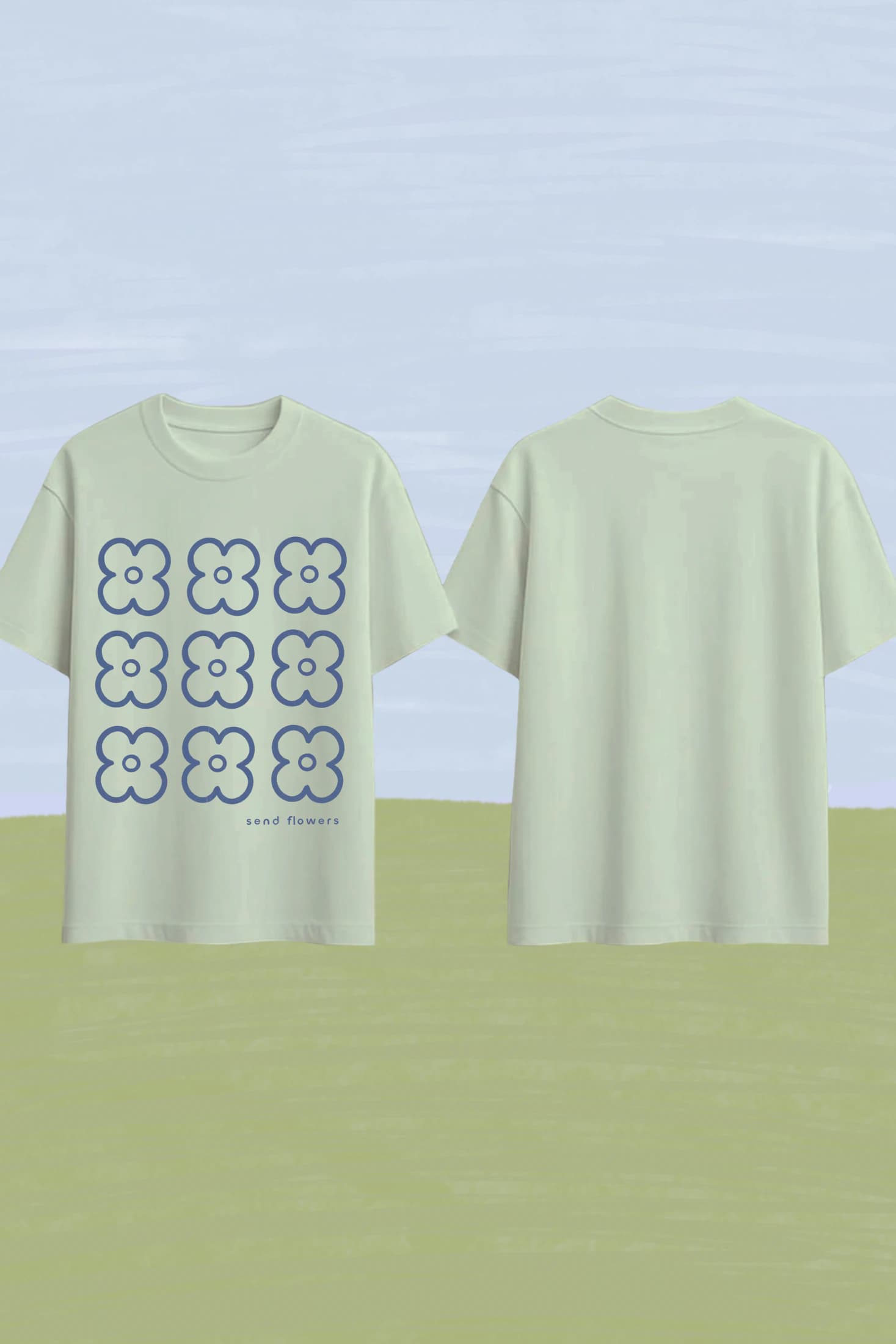Camiseta Send Flowers Verde Menta - imagen 1