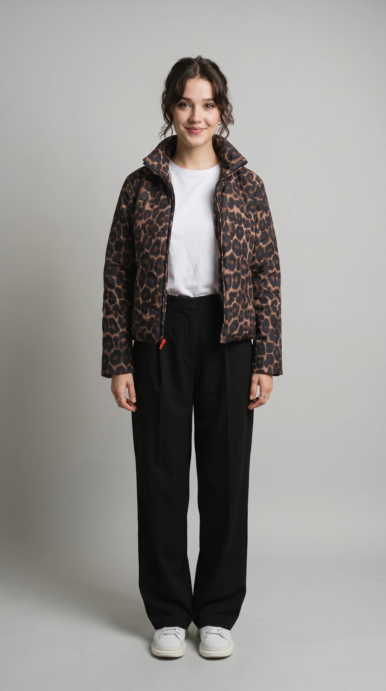 Chaqueta Leopardo Café