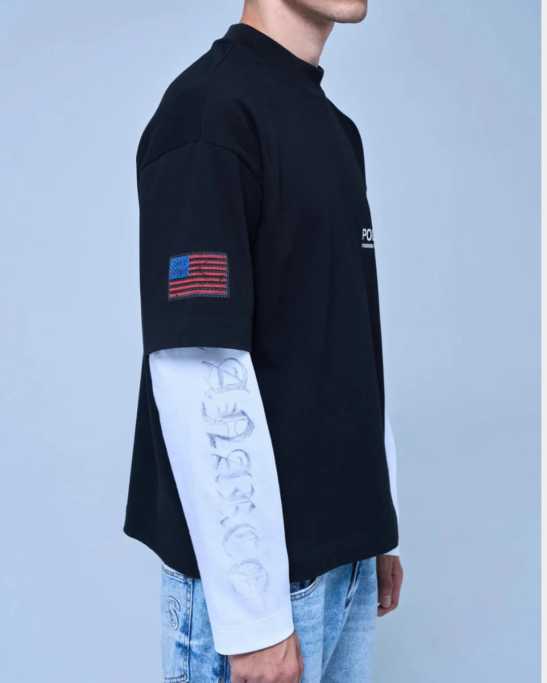 POLIZIA BLACK/WHITE DOUBLE SLEEVE - imagen 2