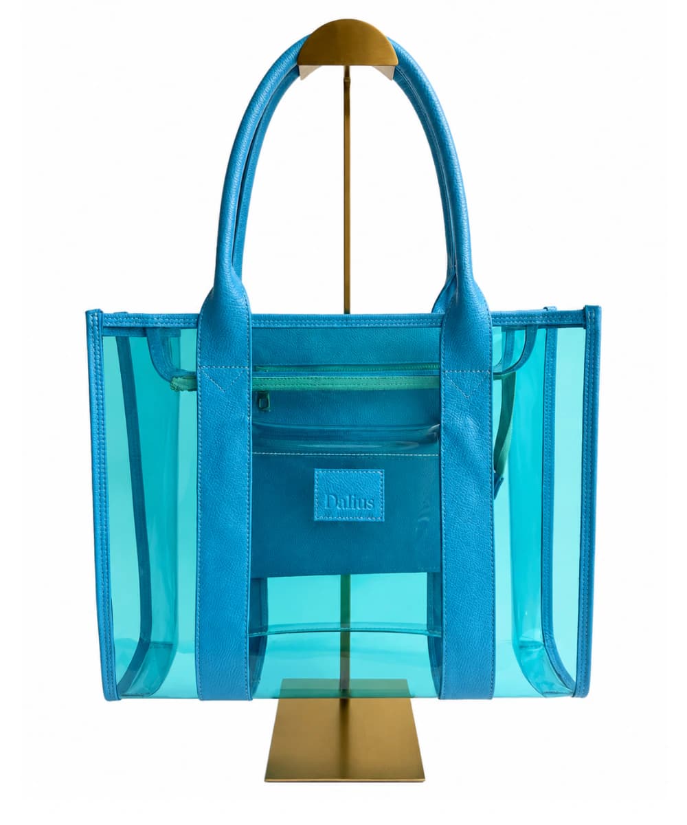 Bolso Tote Transparente Azul - imagen 1