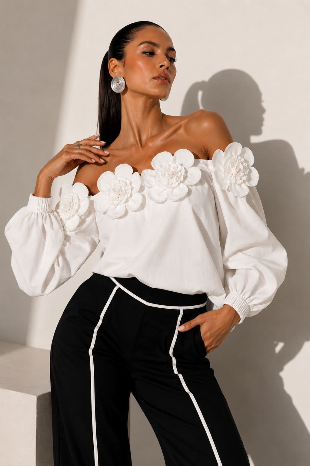 Blusa Magnoleah blanca - imagen 1