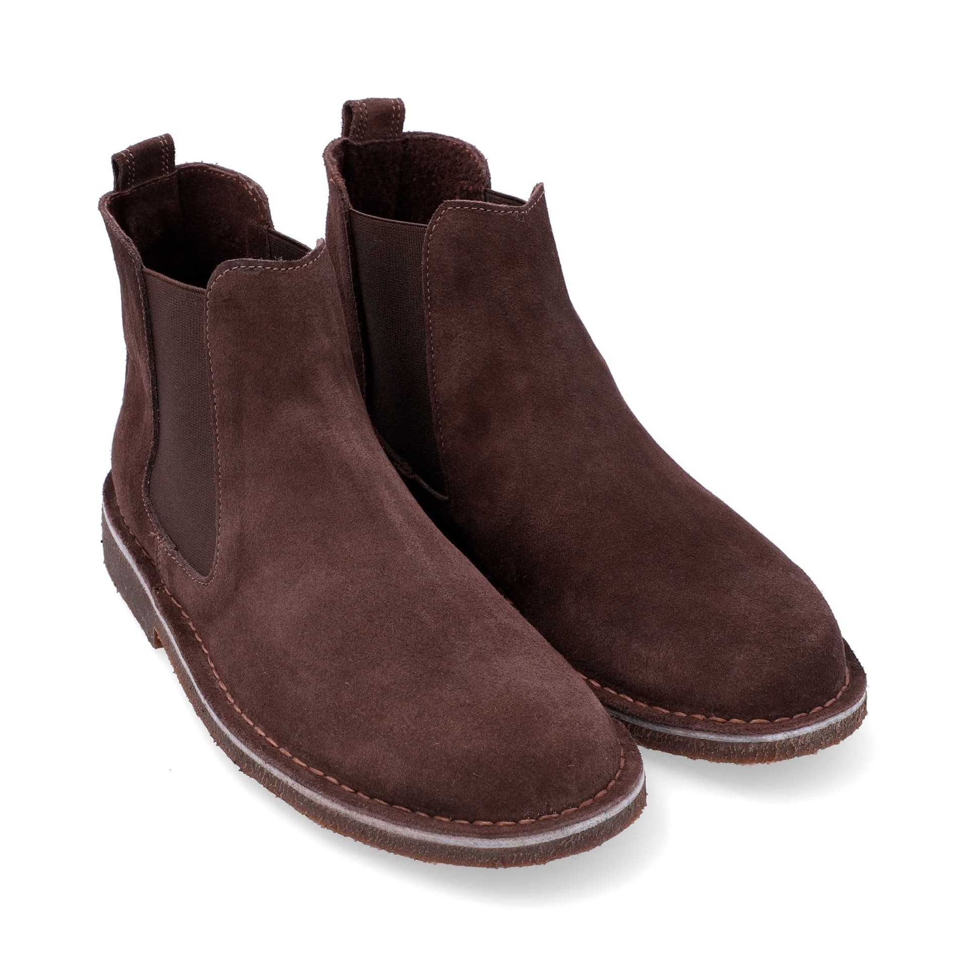 Botas Chelsea Hombre Cuero Carnaza Café - imagen 1